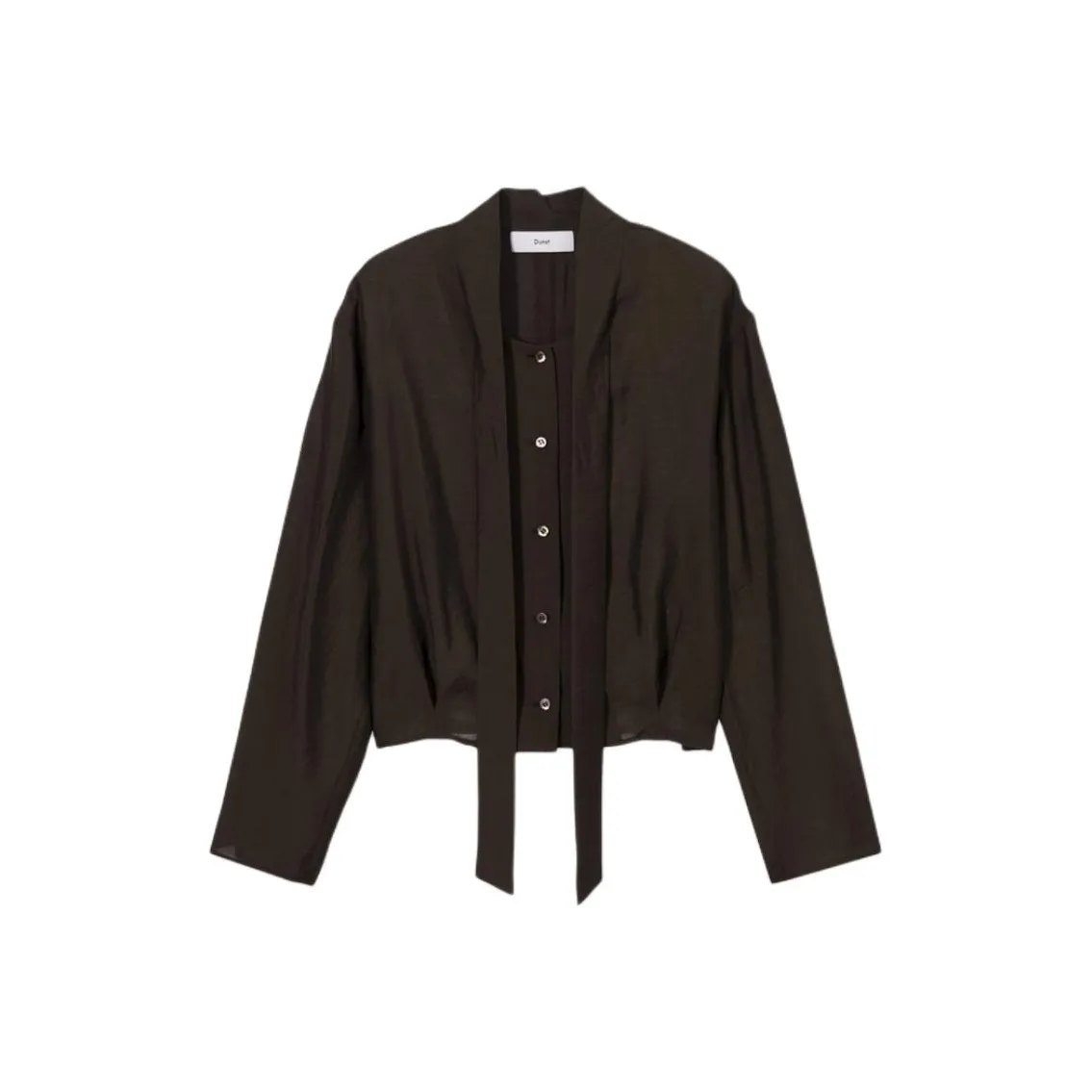 Dunst Галстук BLOUSE Коричневая Рубашка Женская