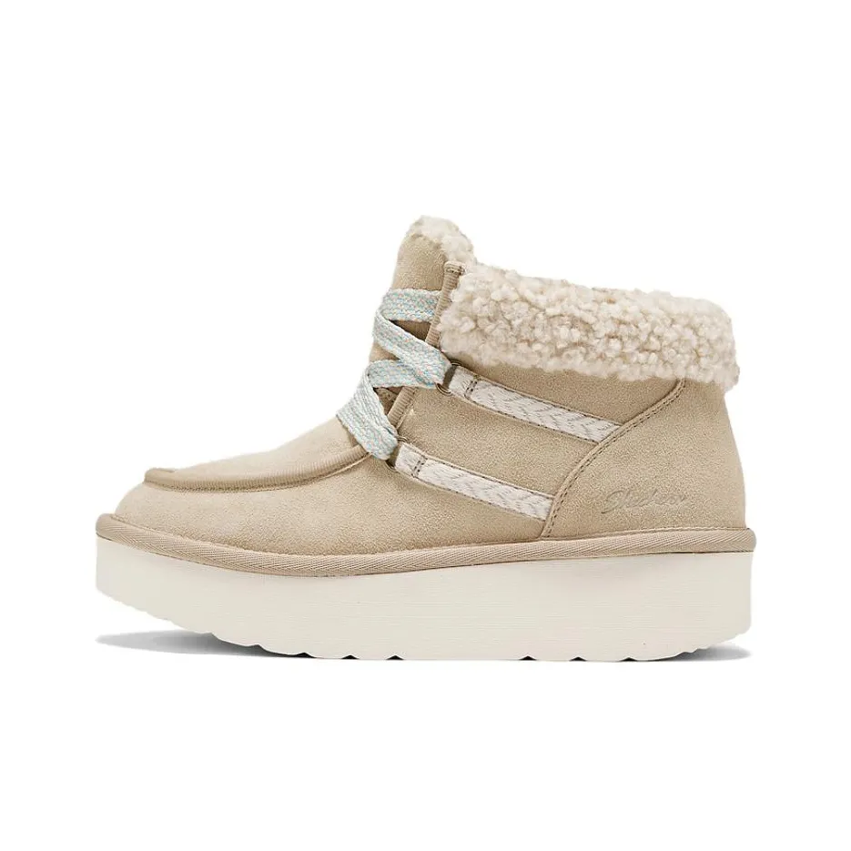 Skechers SUEDE PADDED Термические Носки Crew Сноубутсы Женские Песочно-желтые