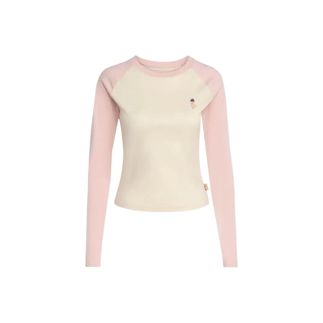 Adidas Белый Розовый Женские T-рубашки