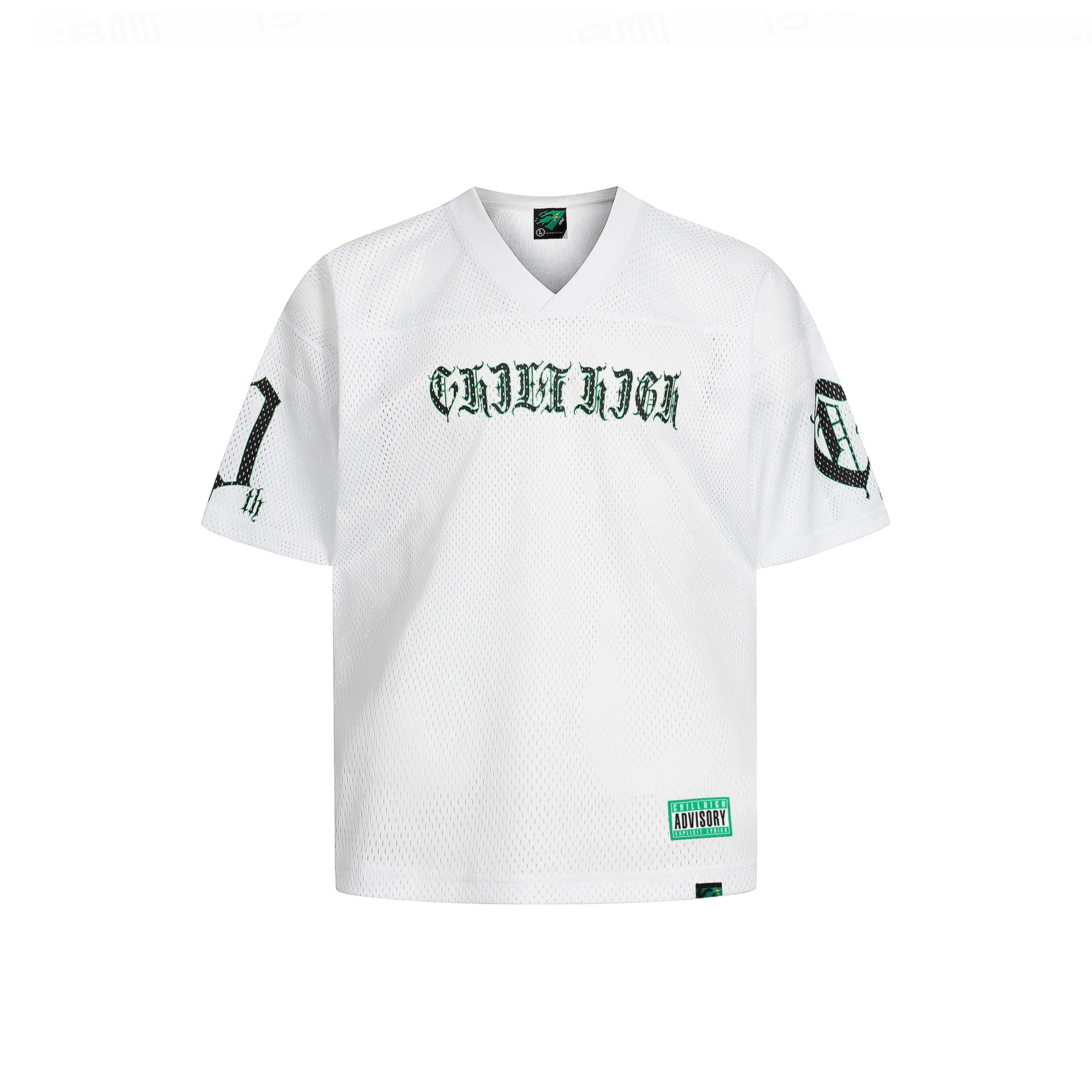 ChillHigh V-образный вырез сетка американский стиль короткий рукав ледяной хоккейный джерс быстросохнущий дышащий футболка унисекс