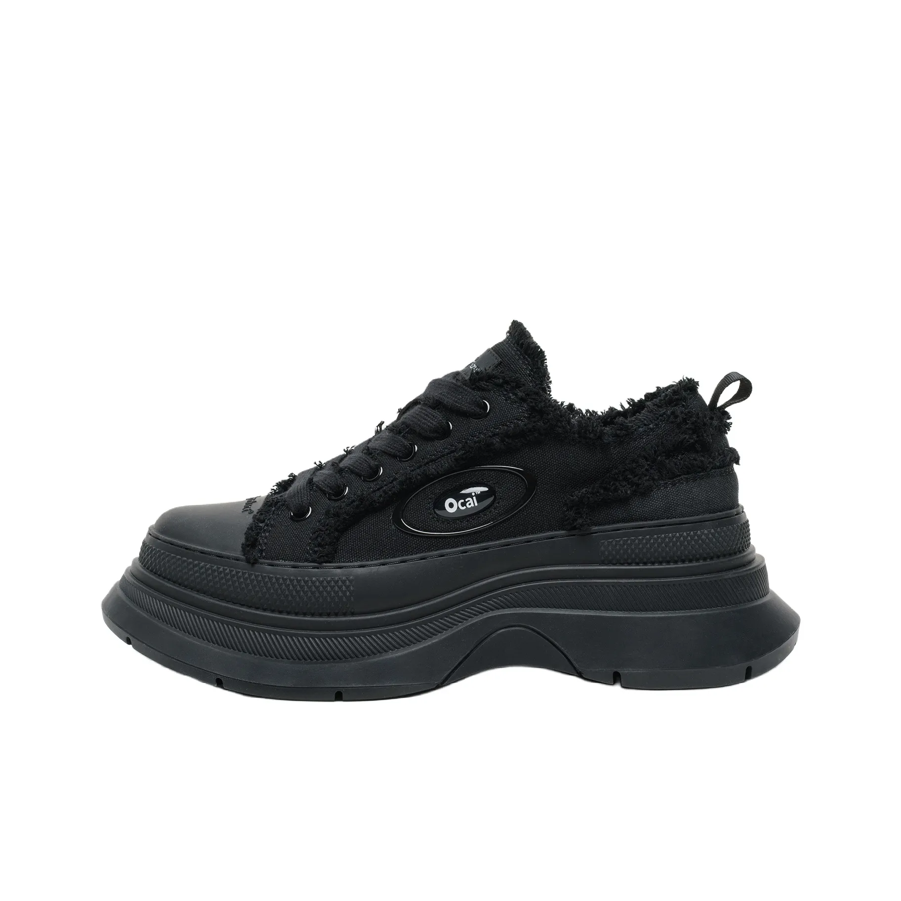 Ocai Устойчивый к истиранию низкий топ кеды унисекс Arts черный