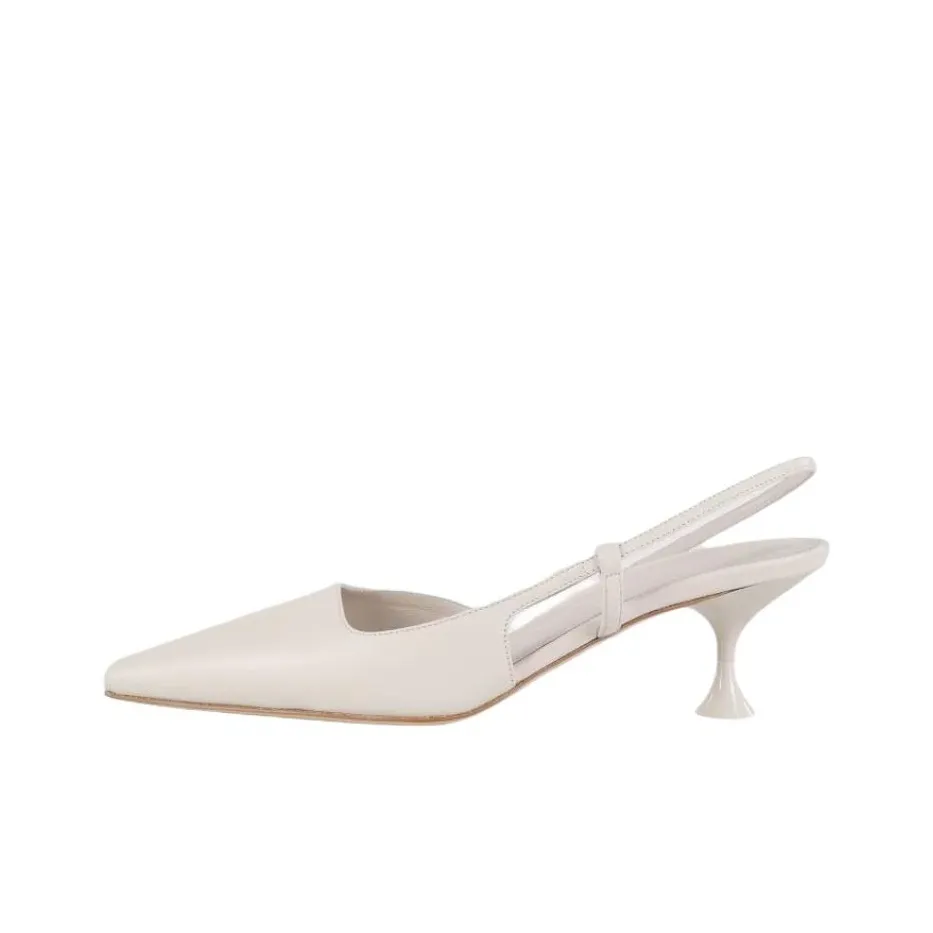 3JUIN Боковая бутылка Высокие каблуки Женские Белые