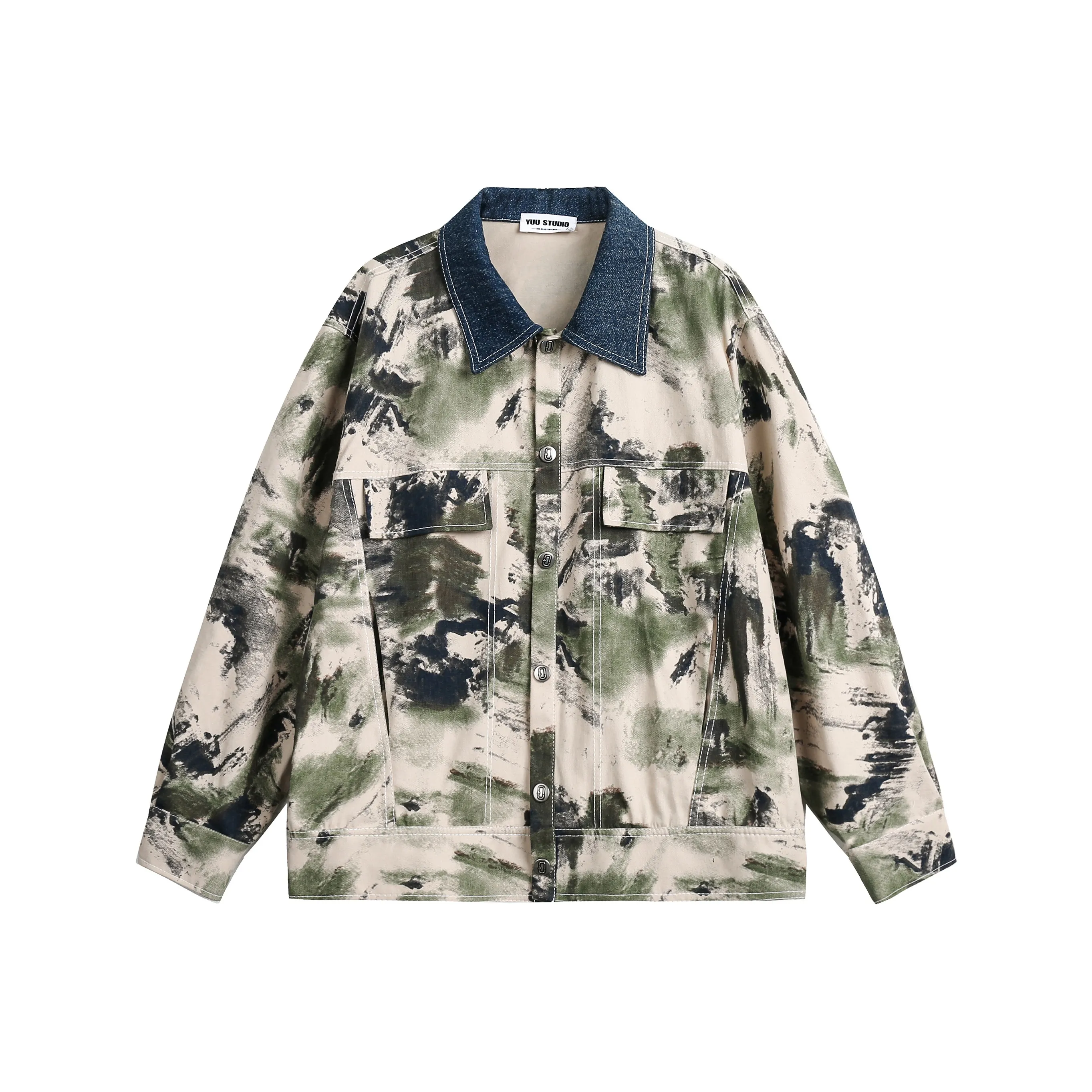 PGKZ Камуфляж Граффити Унисекс Джинсовые куртки