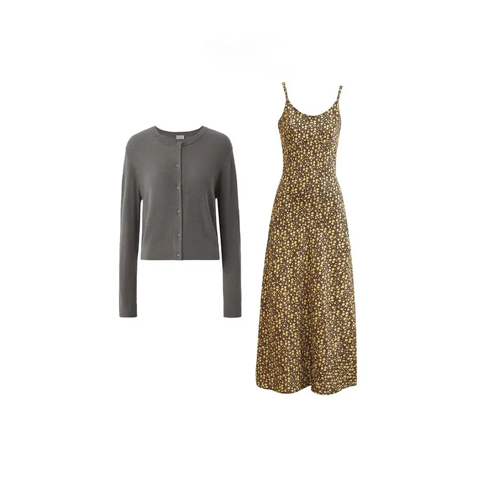 MARIE·COCO Кардиган + Платье Женские Комплекты с Юбкой