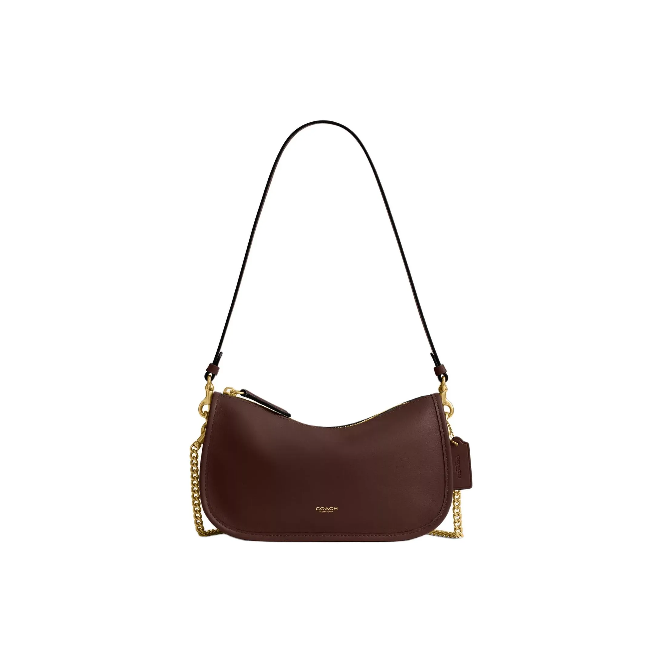 COACH Waverly GRAIN LEATHER Сумка через плечо Средняя Женская Кленовый Коричневый