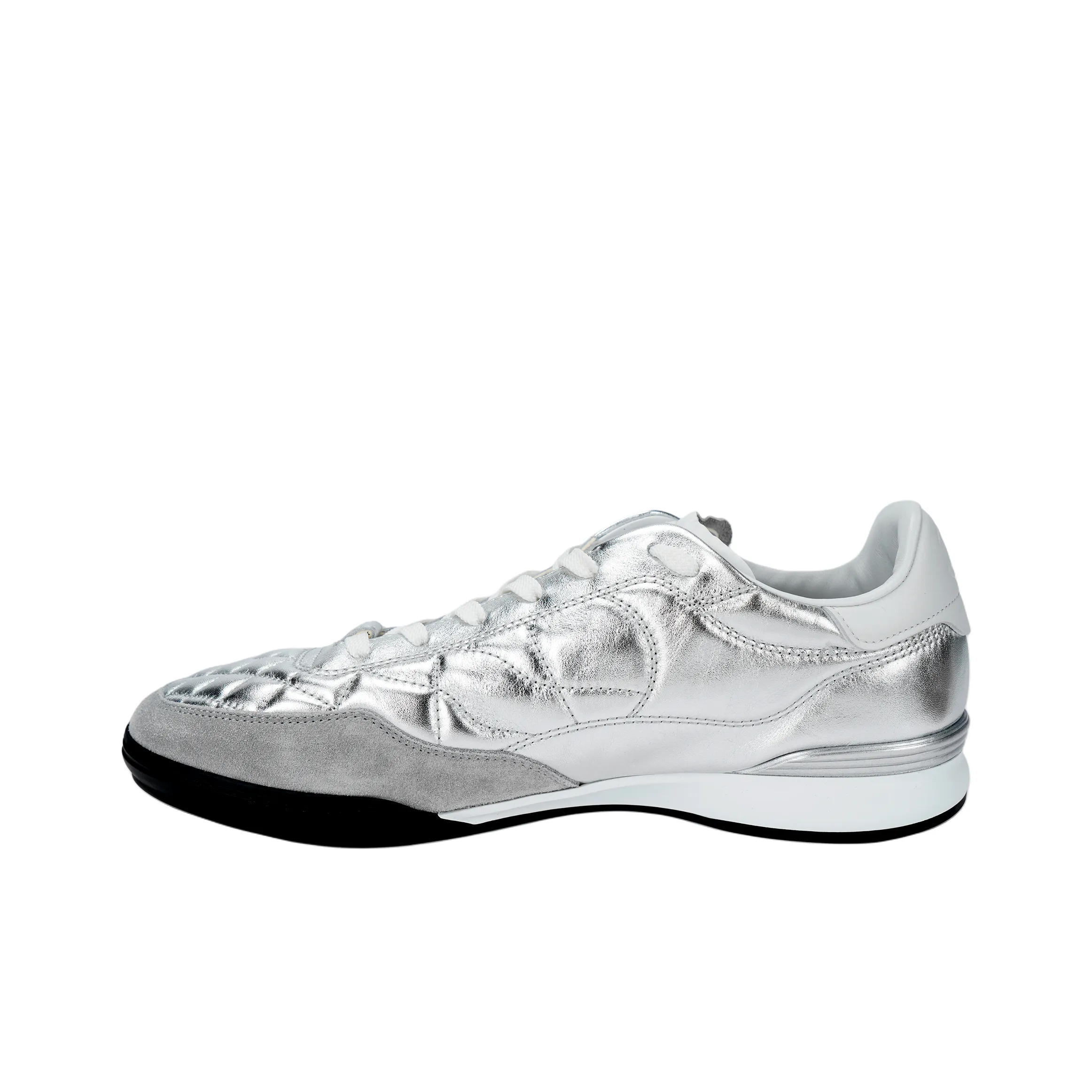 CHANEL 24a German Army Trainers Low Top Casual Shoes Men's Silver