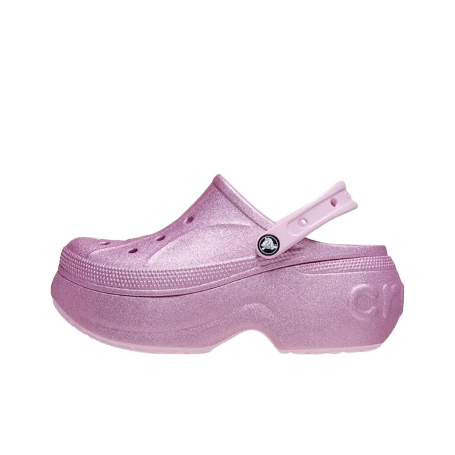 Crocs Bella Блестящий розовый Clog Сабо Унисекс Балетный розовый