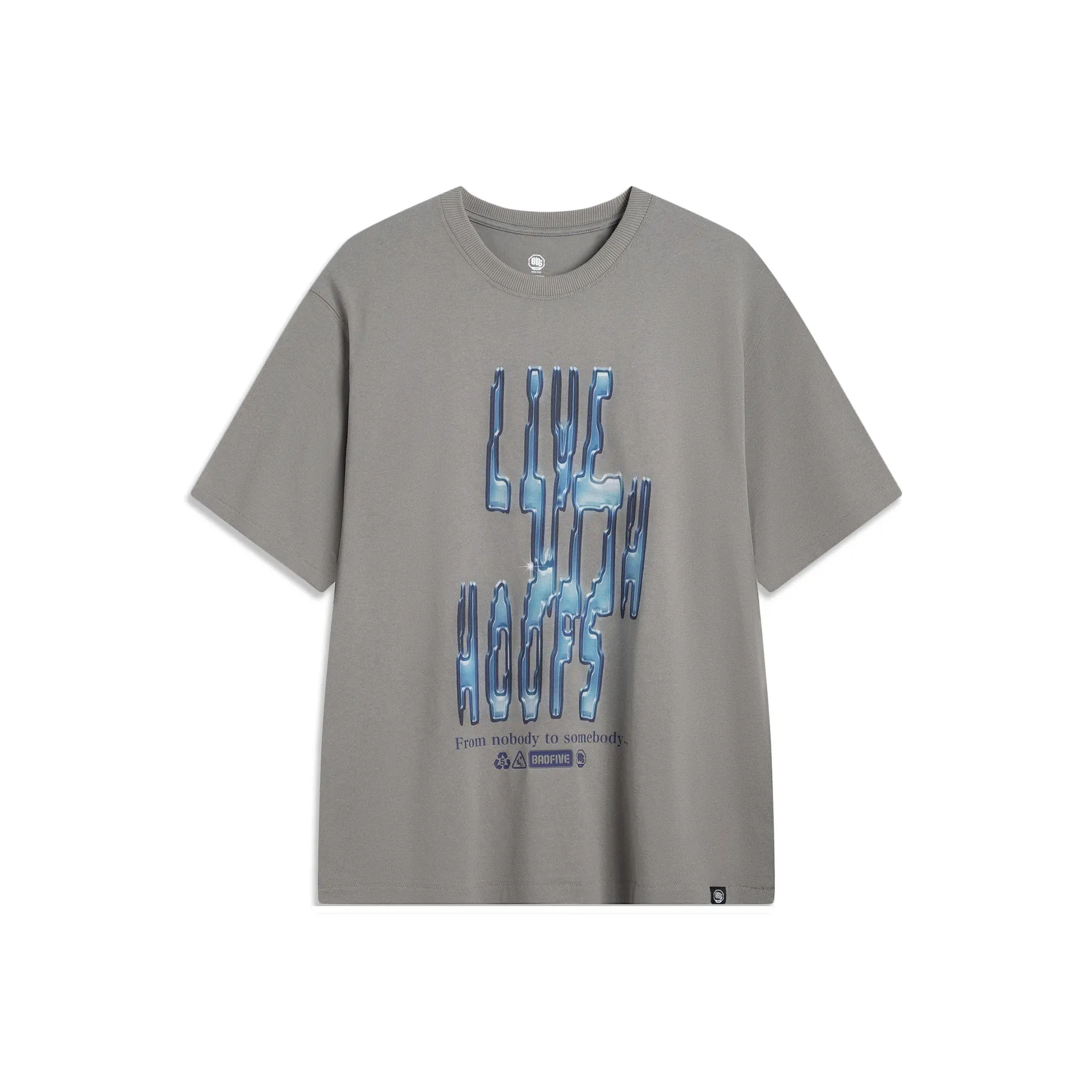 LINING Железо Асфальт Серый Мужская T-Рубашка