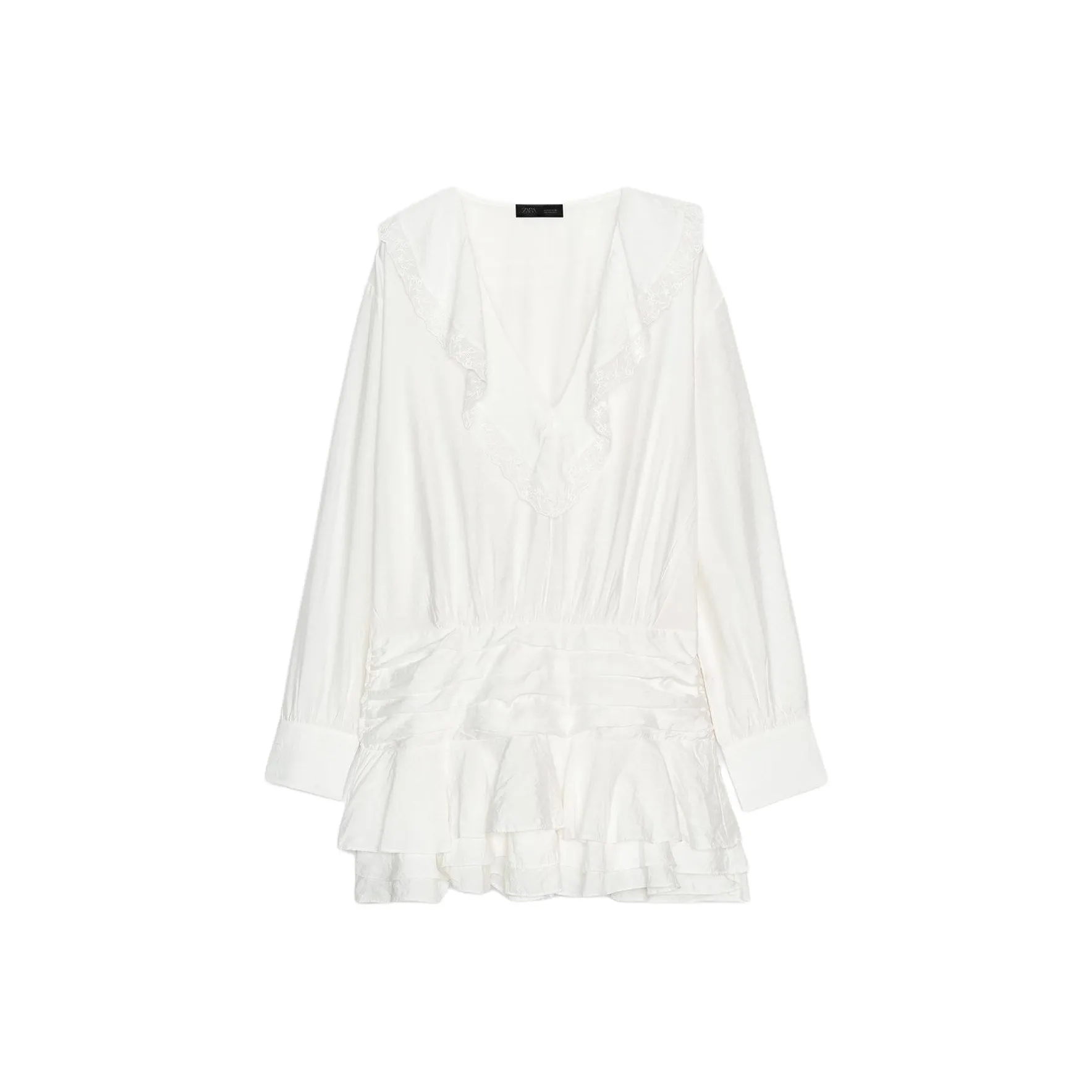 ZARA Длинное платье с длинными рукавами женское