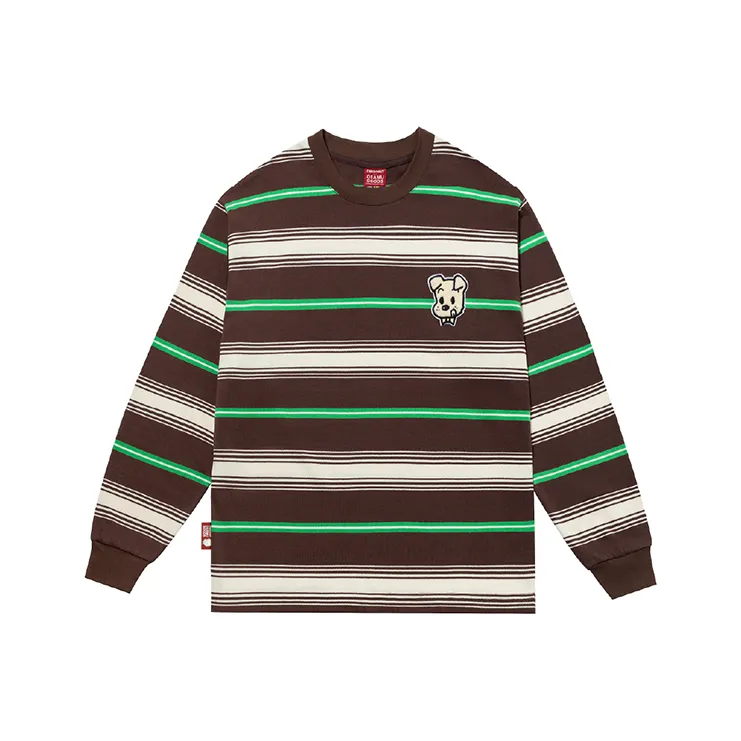 Checkitout Печенье Мастер Длинный Sleeved Коричневый Белый Зеленый Унисекс T-рубашки