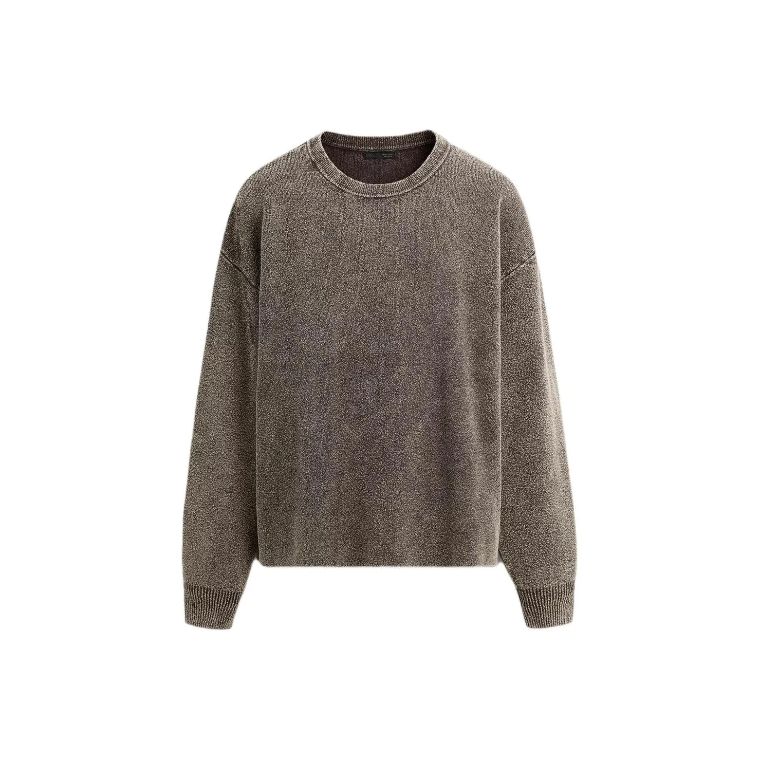 ZARA Темно-коричневый унисекс трикотаж