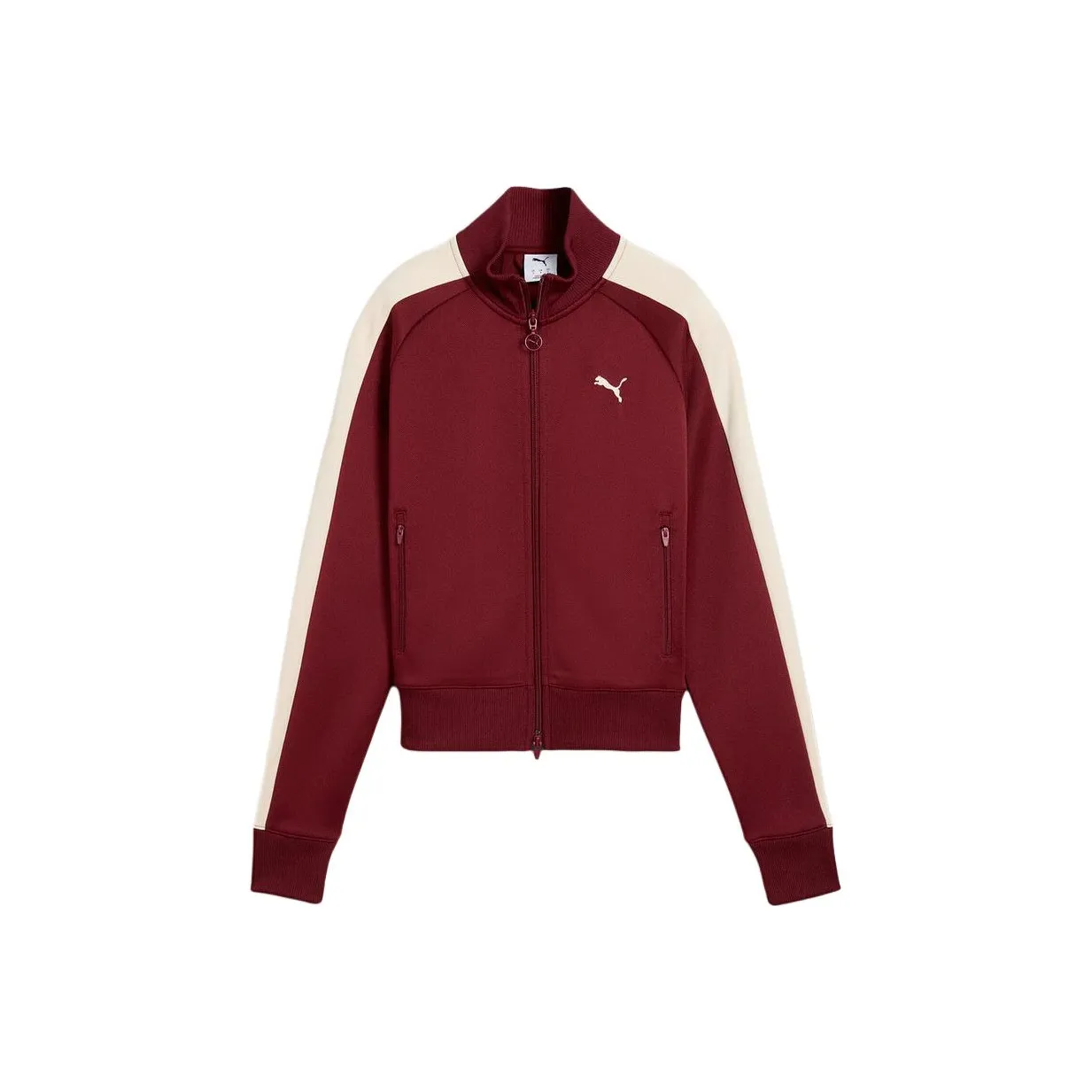 PUMA T7 Cropped Куртки и Пальто Женские Бордовый