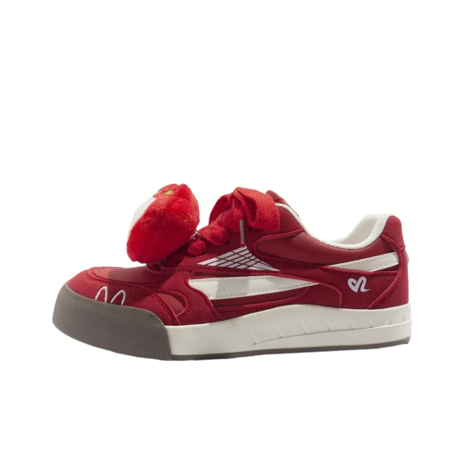 BINGO DUCK Низкие кроссовки для скейтбординга женские красные