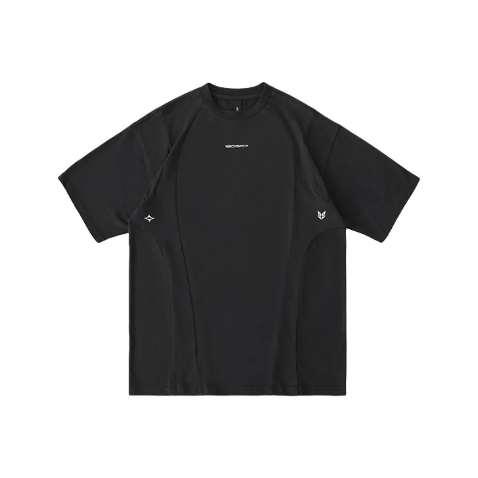 OGR 24SS Меха OVERSIZE T-Shirt Унисекс Черный