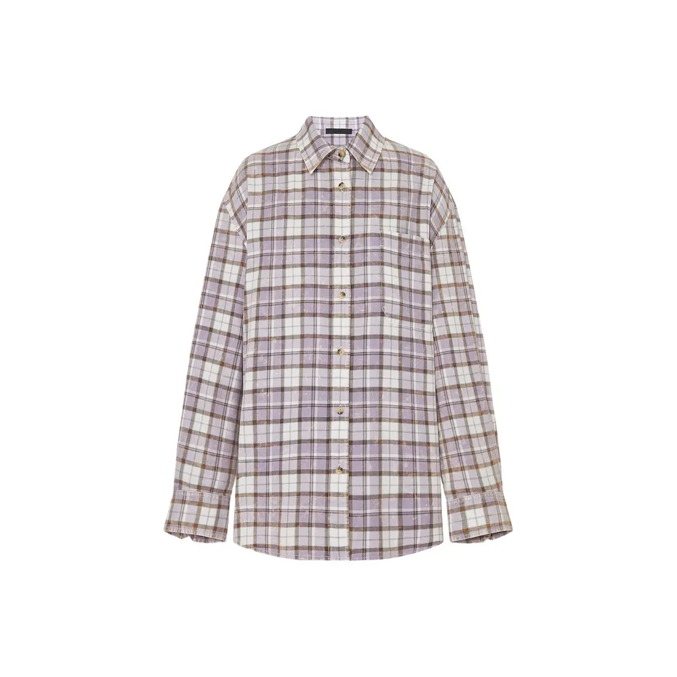 MO&CO Фиолетовая клетка Женские рубашки