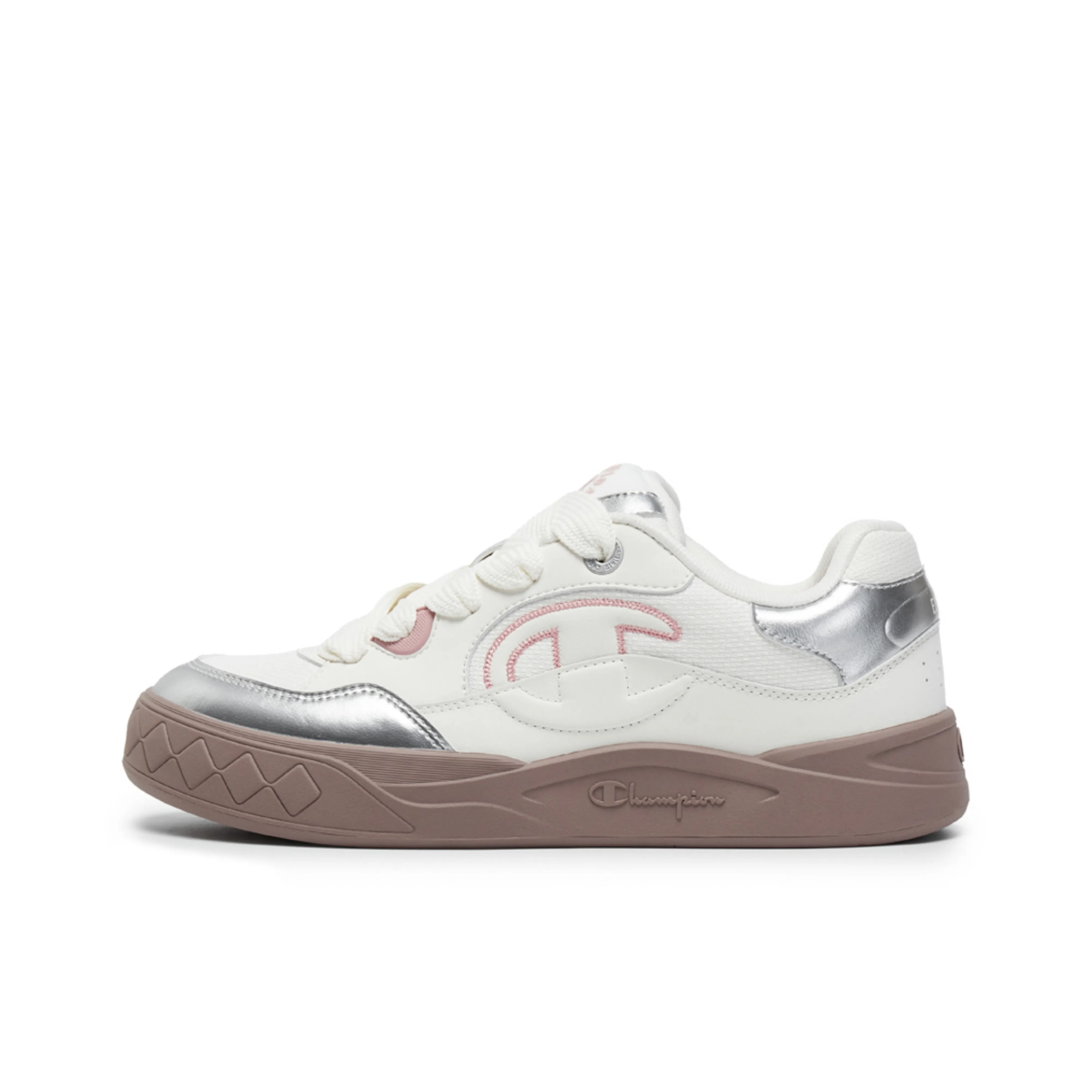 Champion Atomic 1 EC Balance Low Top Скейтборд Кроссовки Unisex Молочно-белый Серебряный