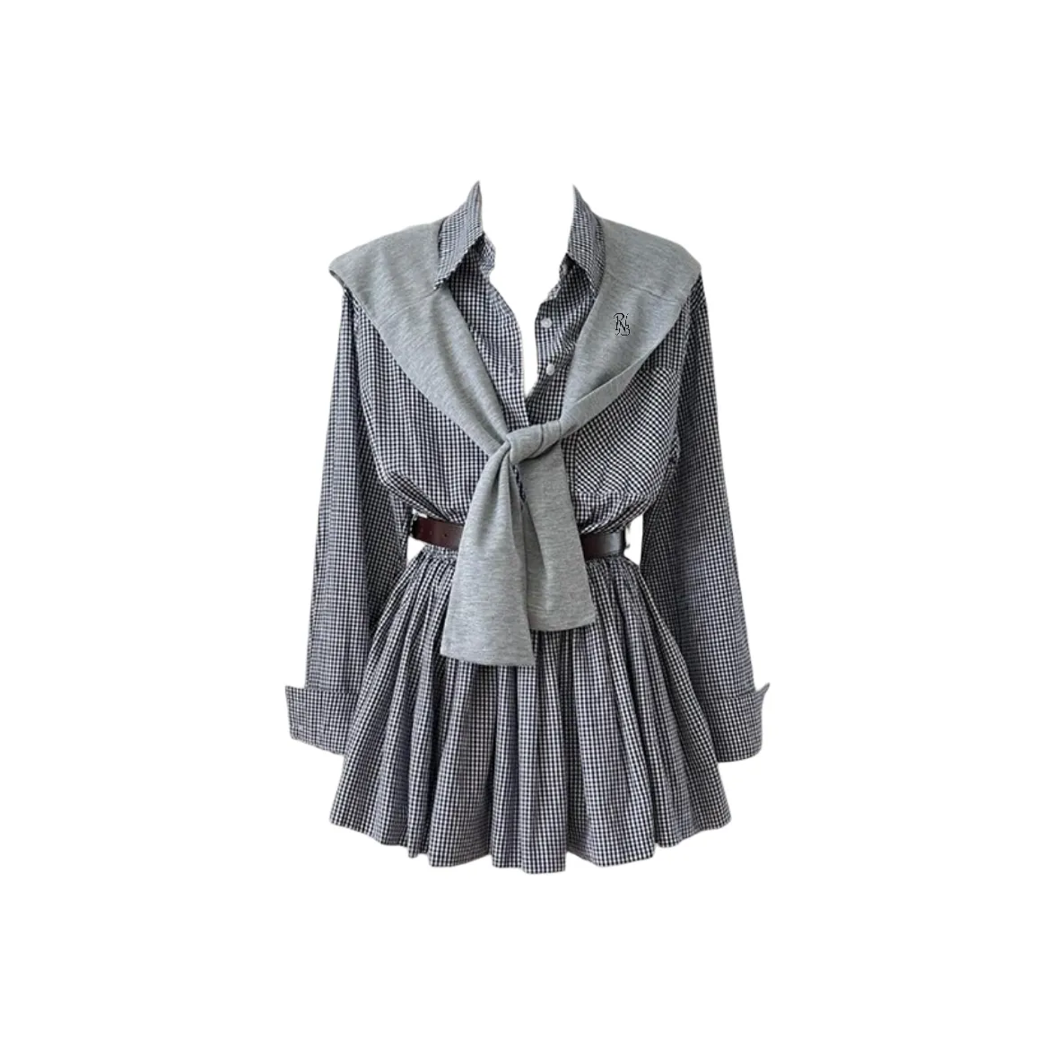 PNVB Серый Женские Длинные Платья с Длинными Рукавами