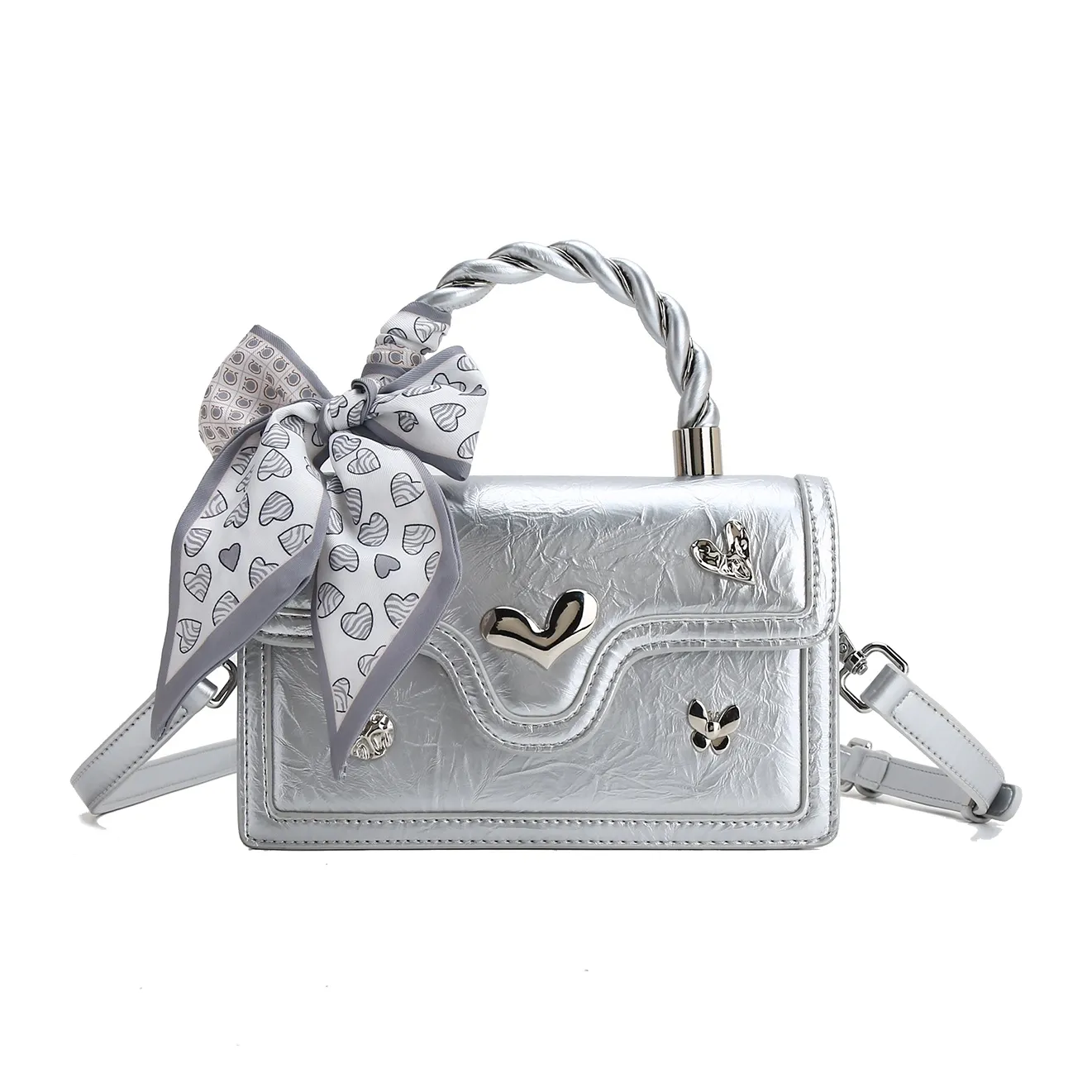 Carit Koty ПУ (полиуретан) Сумка Стандартная Женская Серебряный Черный