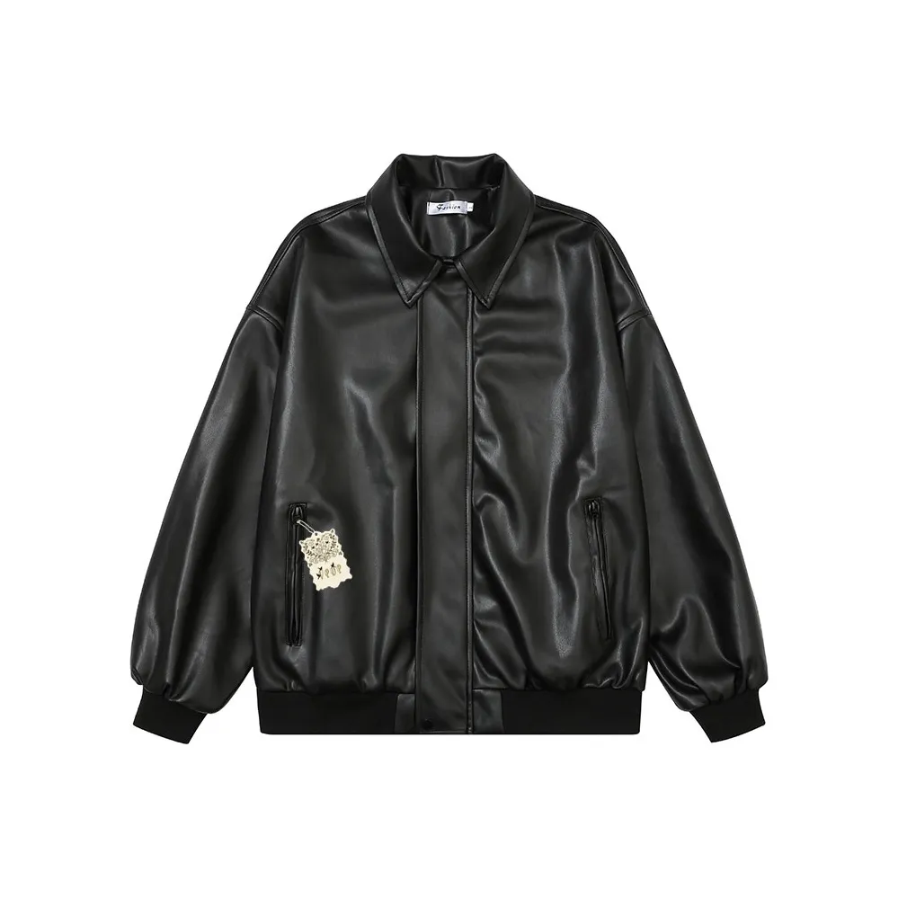 VPDP Кожа Куртка Куртка Унисекс