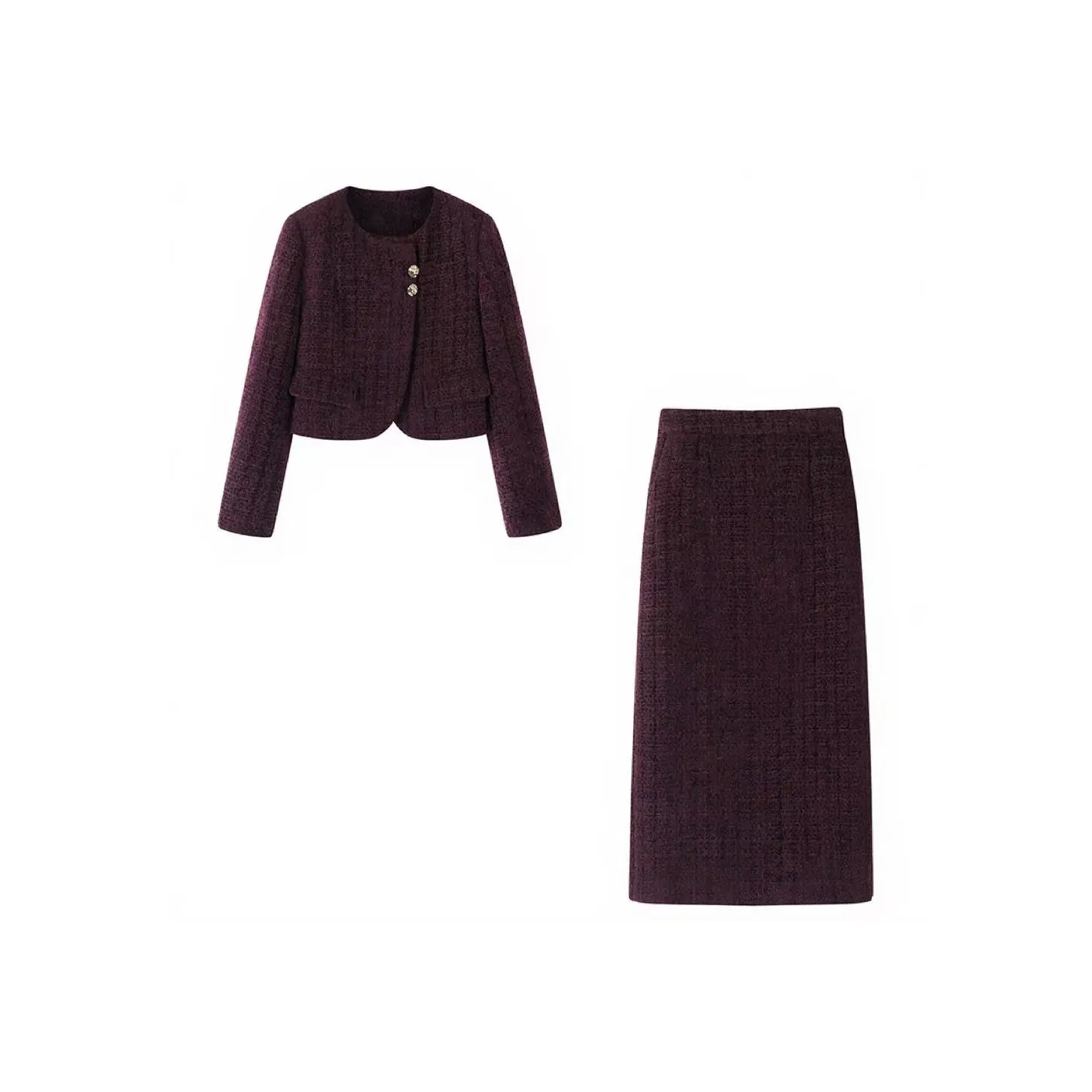 MH Темно-фиолетовый женский комплект с юбкой