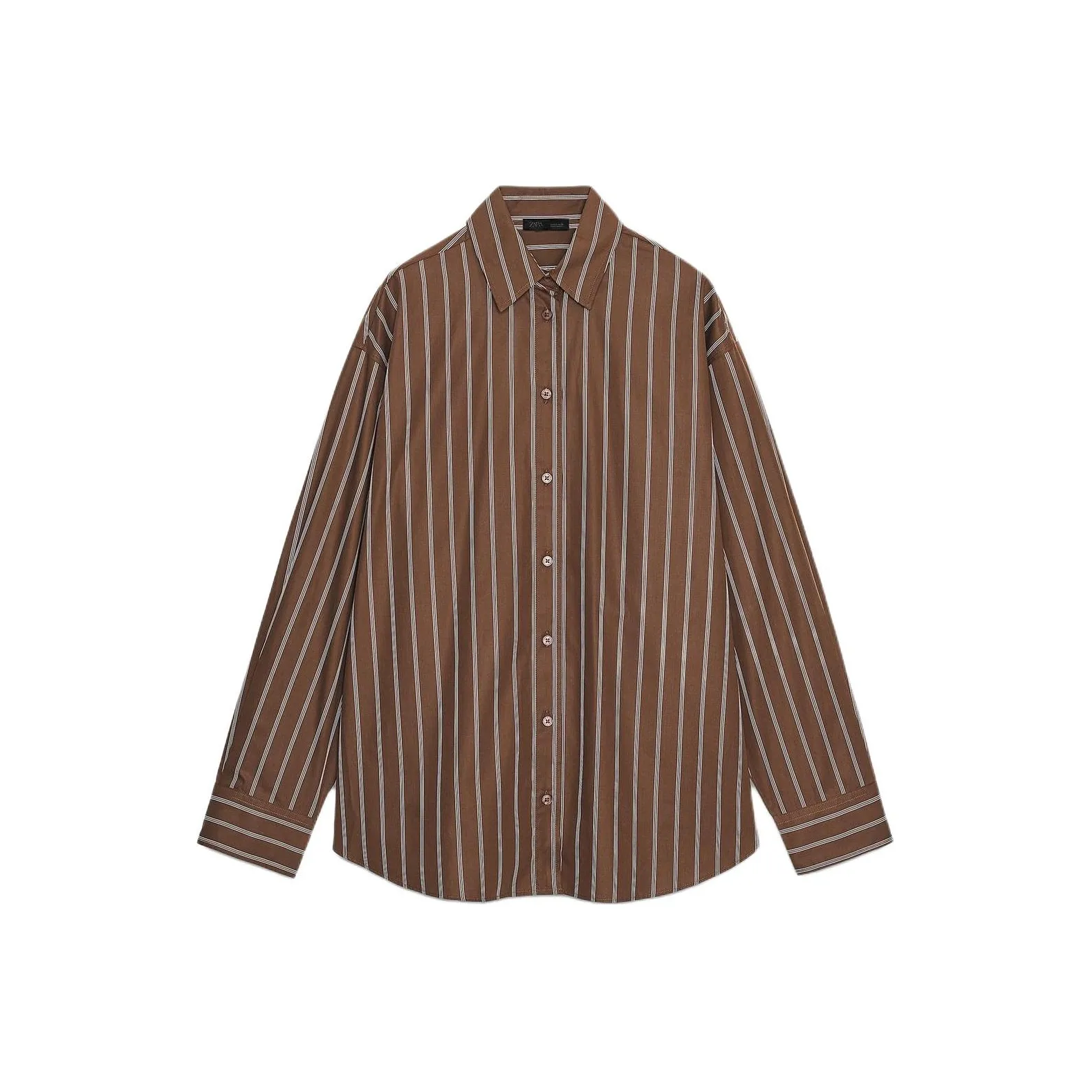 ZARA Темно-коричневые женские рубашки