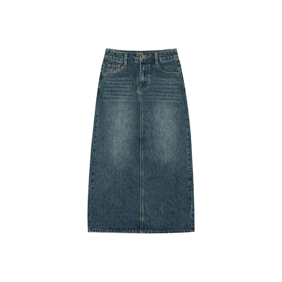 JOSR Темно-синий Женские Джинсовые Длинные Юбки