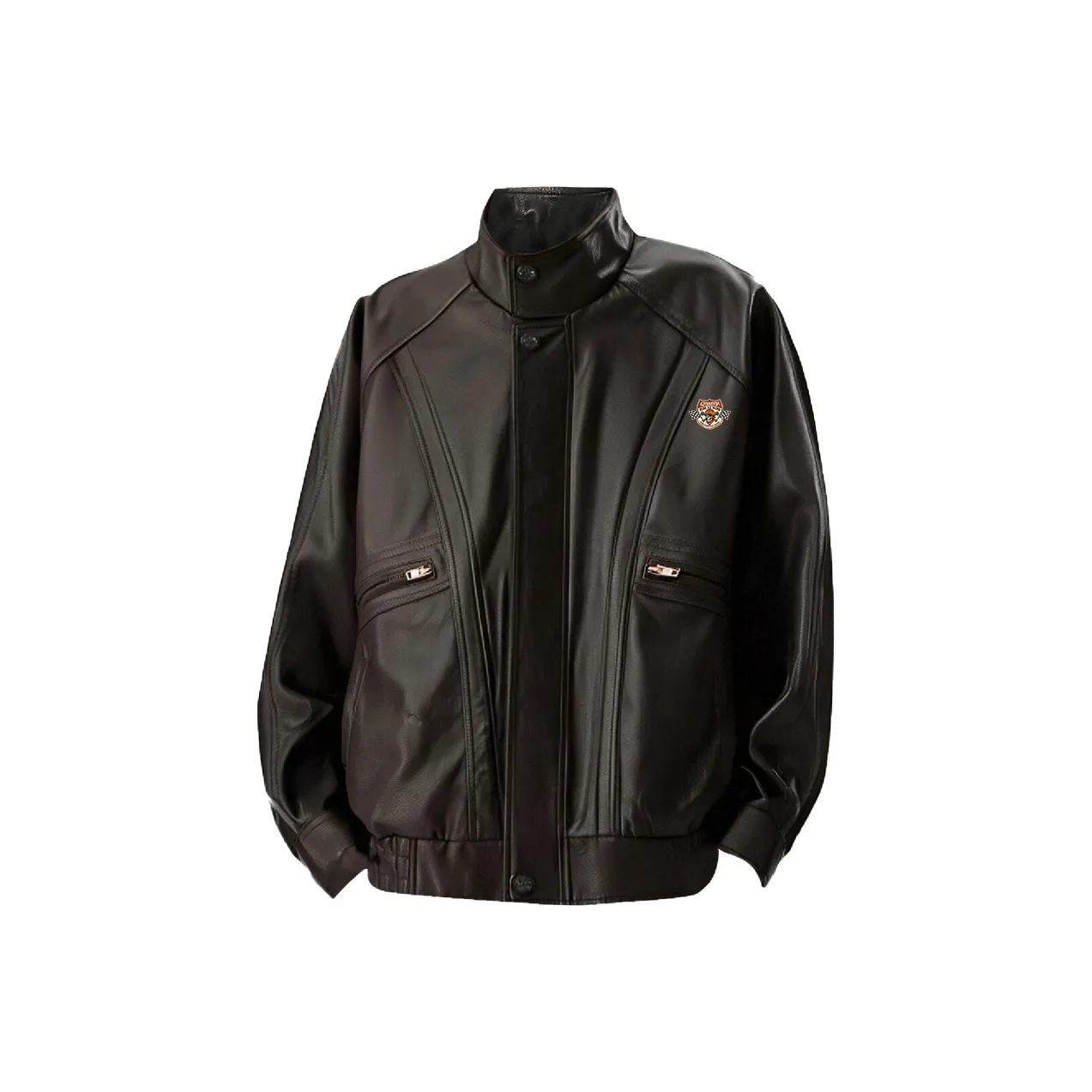 Qnxeey Кофе Унисекс Кожаные куртки