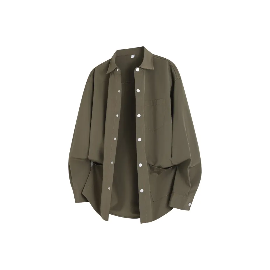 CariteSport Рабочая одежда Бизнес Модный Длинный рукав Рубашка Унисекс