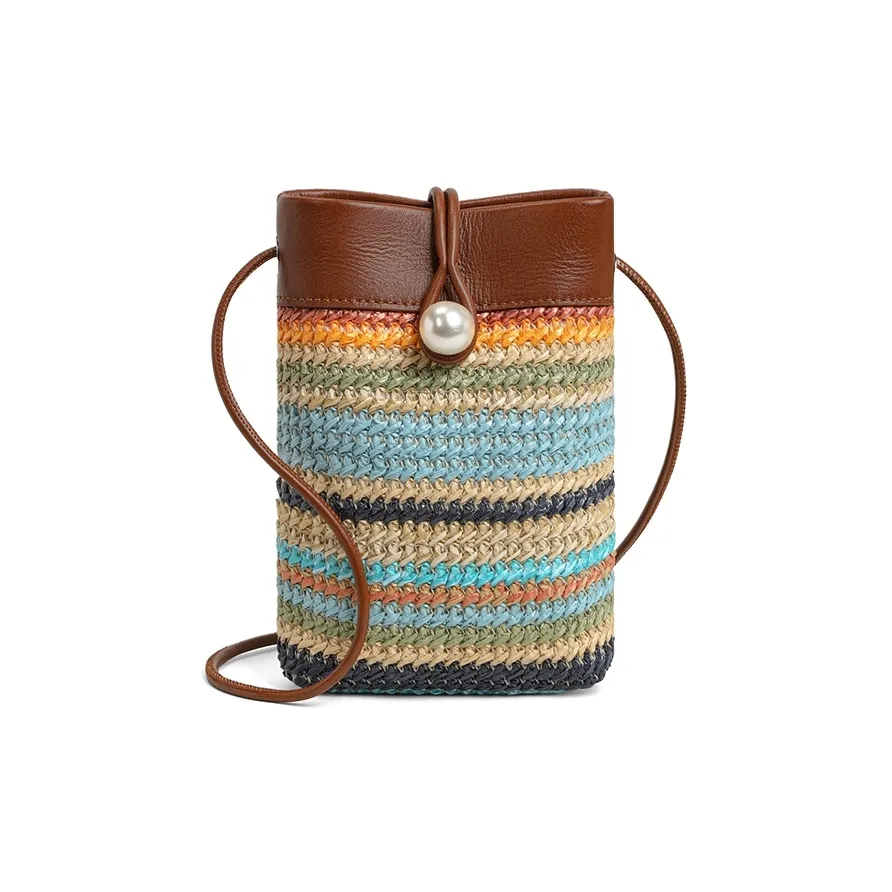 Crtnzo Kroez Сумка через плечо Чехол для телефона Стандартный Женский Радужный Коричневый