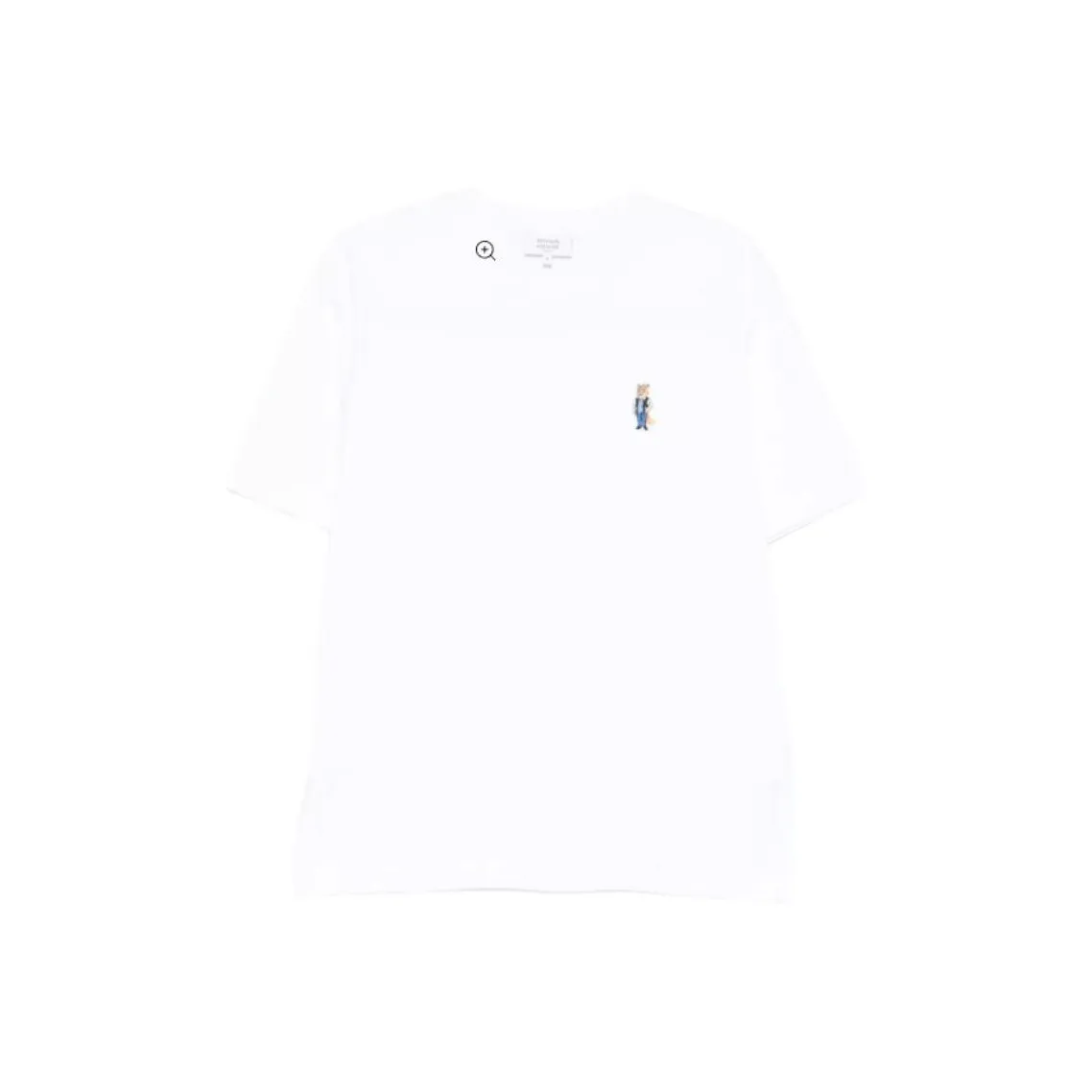 Maison Kitsune Dressed Fox Белая Мужская Рубашка T