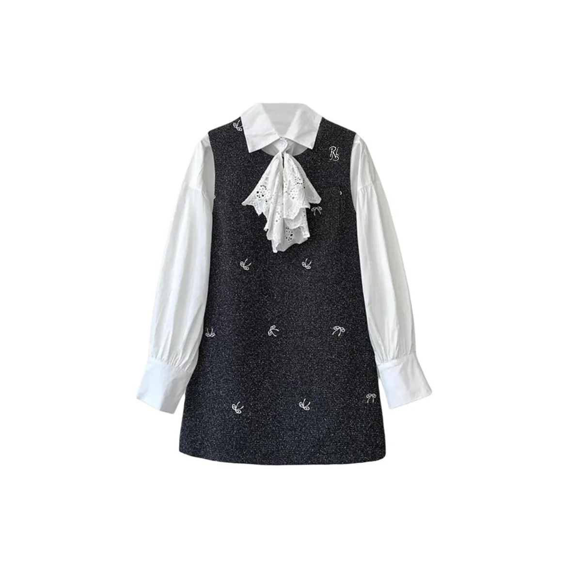 PNVB Белый Серый Женские Комплекты с Юбкой