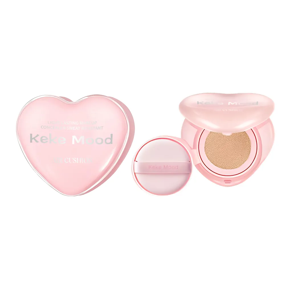 KEKE MOOD Крем Сердце Cushion Foundation Воздушные подушки Hydrating Длинный Тяжелый Увлажняющий Естественный