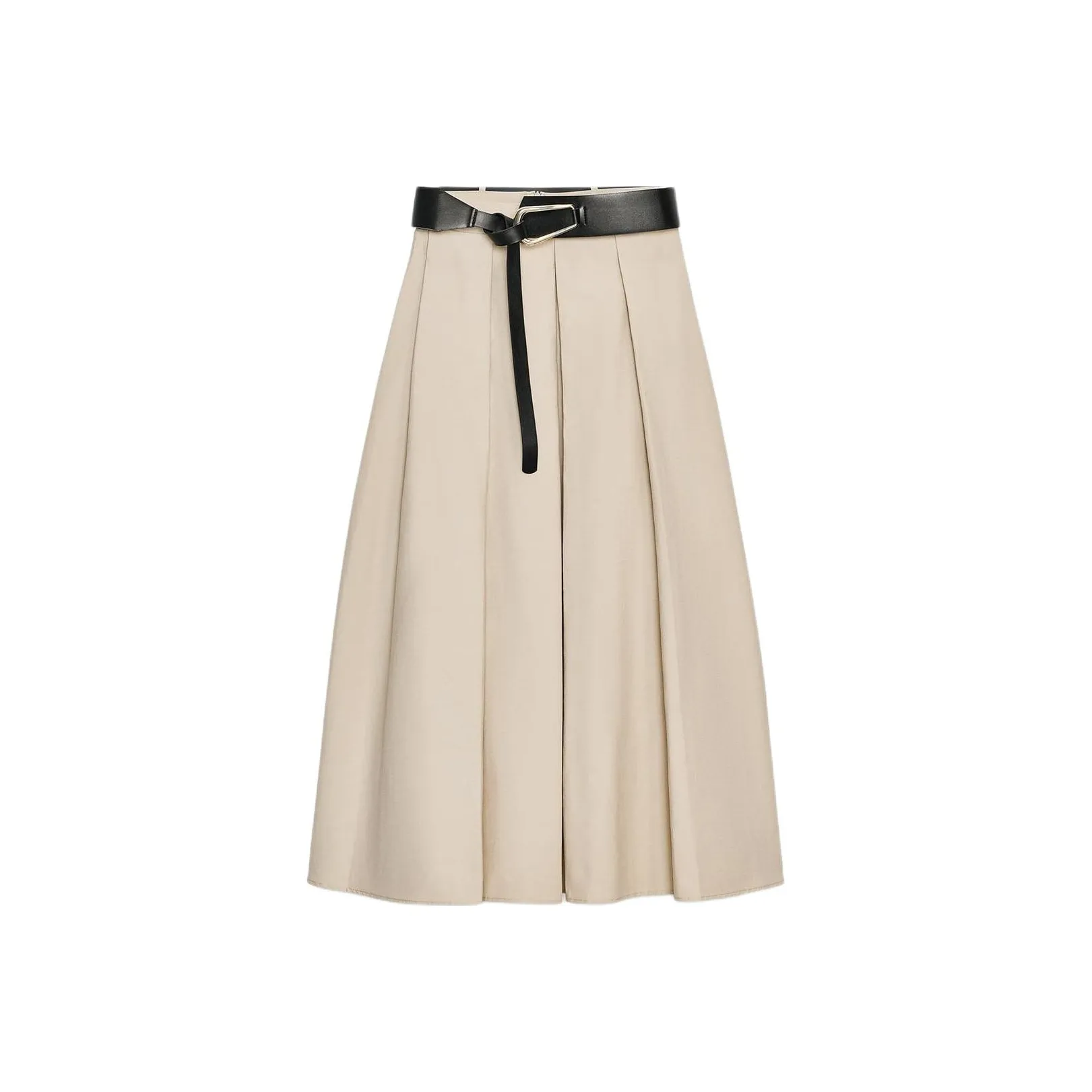 ZARA Средний верблюжий Женские Повседневные длинные юбки