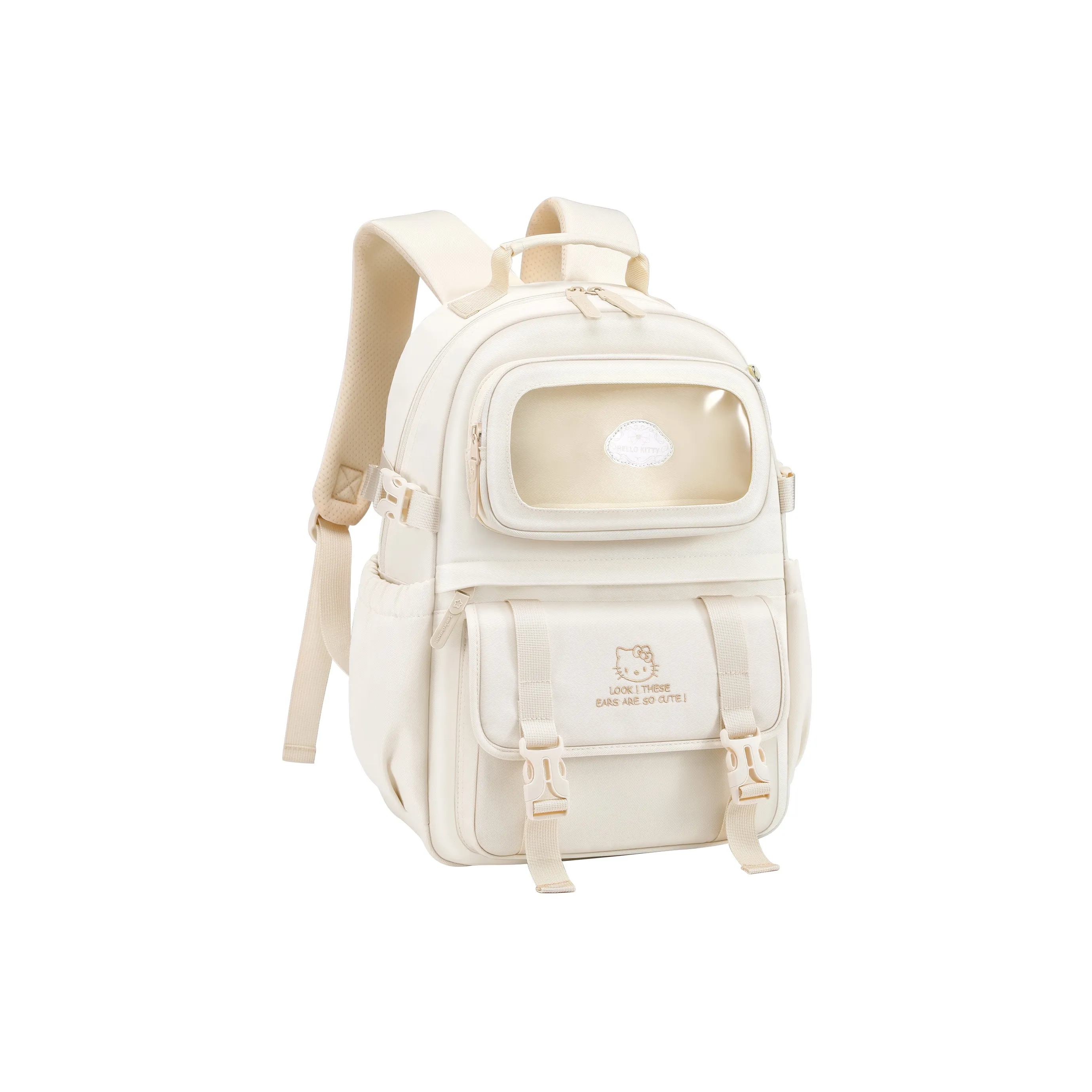 Sanrio Hello Kitty Polyester Commute Backpack Women's Ecru Санрио Hello Kitty Полиэстер Коммутирование Рюкзак Женские Экрю