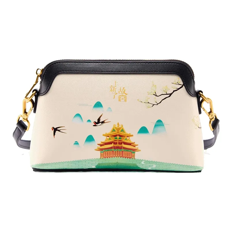 LOLLiPOPS Корова Спилок Купол Сумка Новый Китайский стиль Сумка Сумка через плечо Средняя Женская Изумрудно-зеленый Ночной Черный