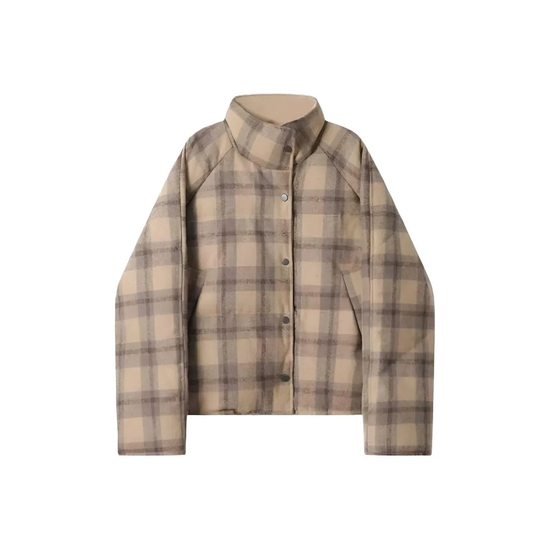 DANCANG Корейский стиль Клетка Укороченный Пуховик Женские