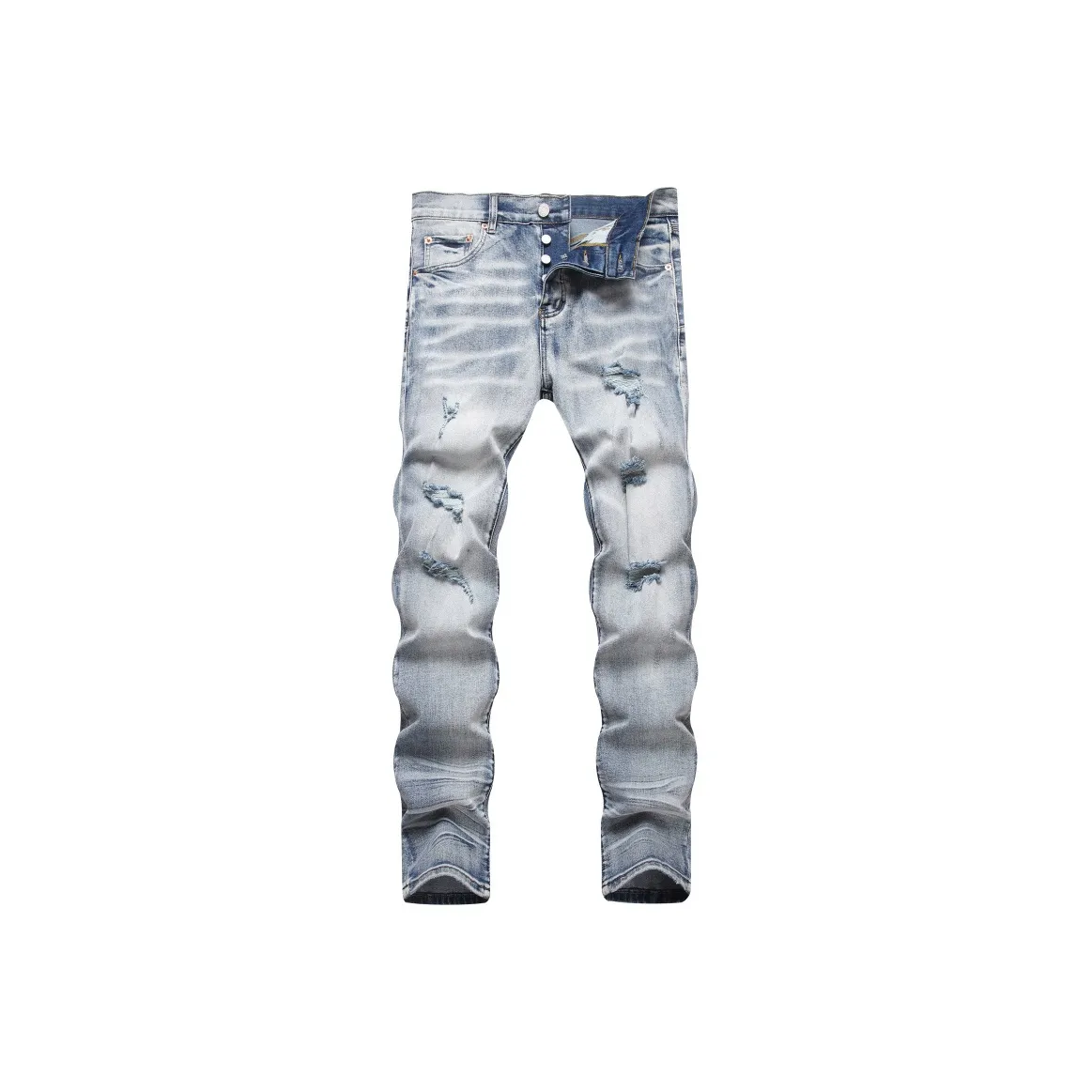 COOLALPACA Светло-синие унисекс джинсы