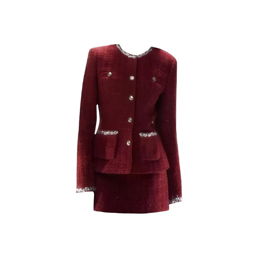 HUINIAN Блестки Куртка+Короткая Юбка Высокого Качества Женские Комплекты с Юбкой