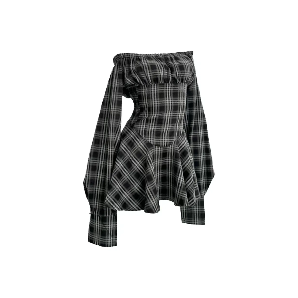 RFKXE Черные Женские Длинные Платья с Длинными Рукавами