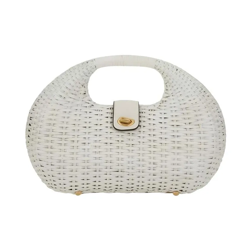 CULT GAIA Rattan Handbag Women's White