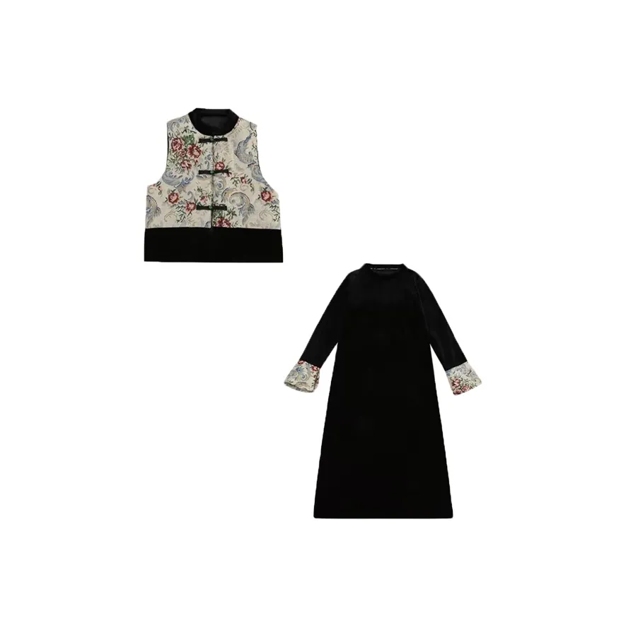 COVT Жилет + Платье Женские Комплекты с Юбкой