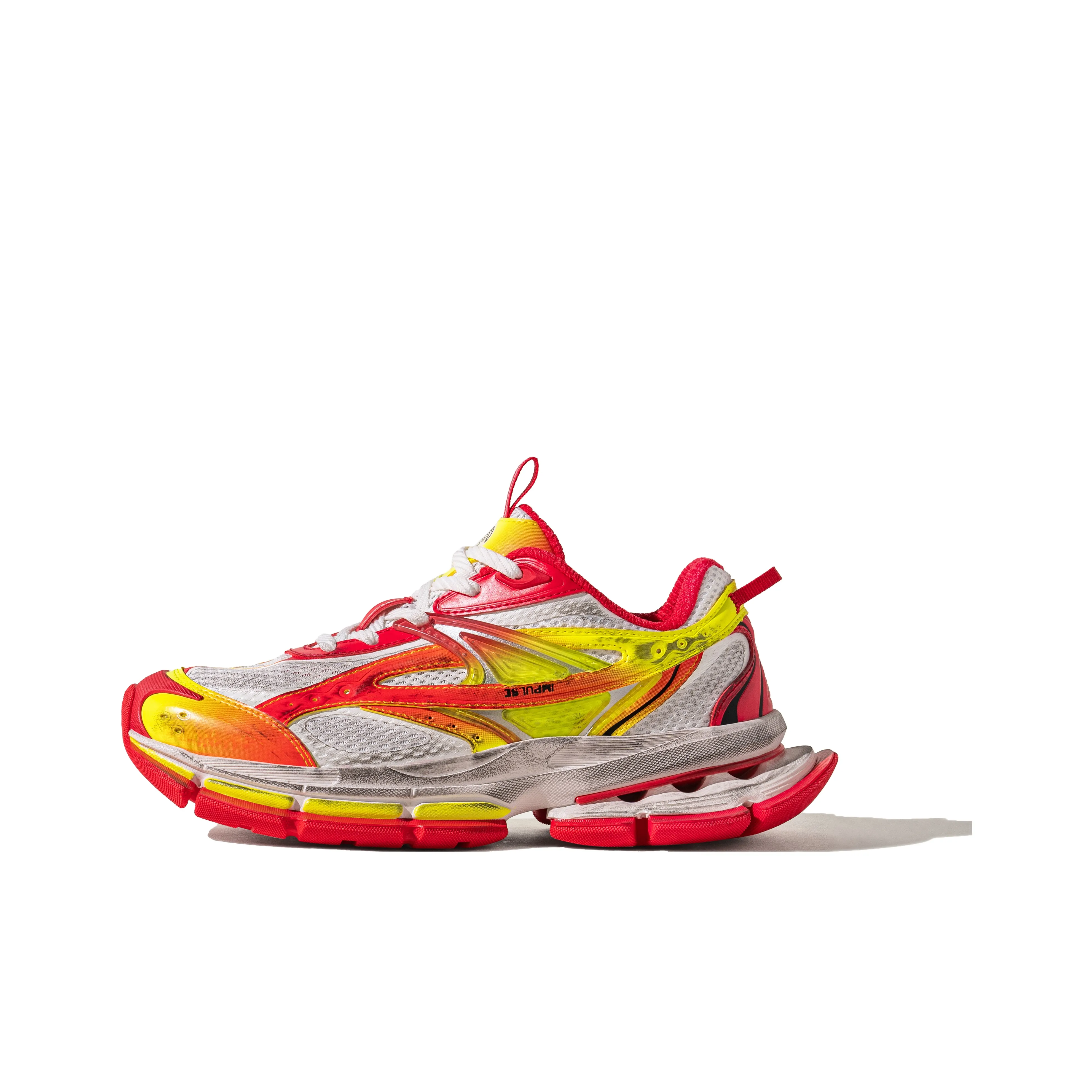 ANTA SNEAKERVERSE Износостойкий и Легкий Низкий Топ Кроссовки с Толстой Подошвой Женские Белые Красные Желтые