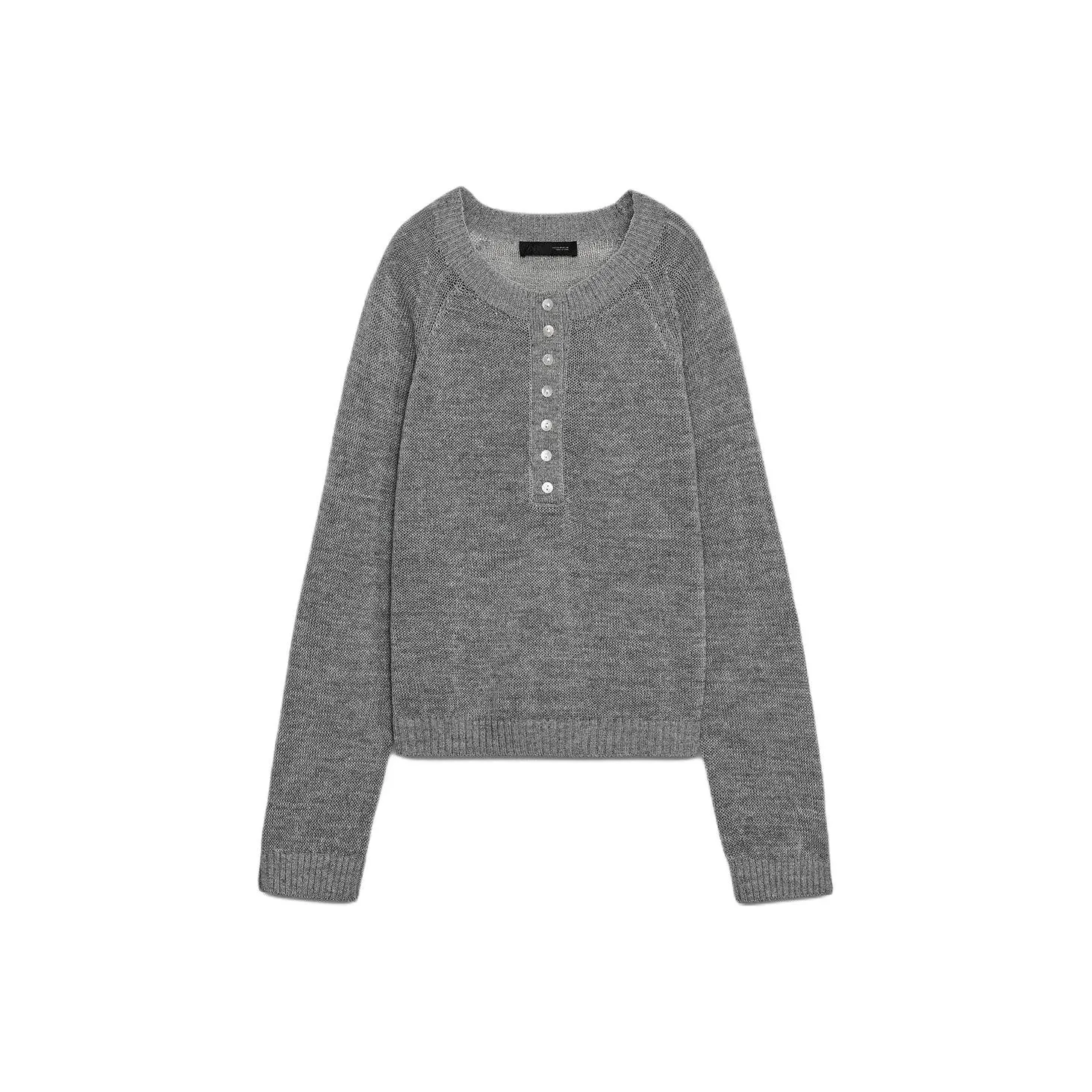 ZARA Зебра с принтом серый женский трикотаж