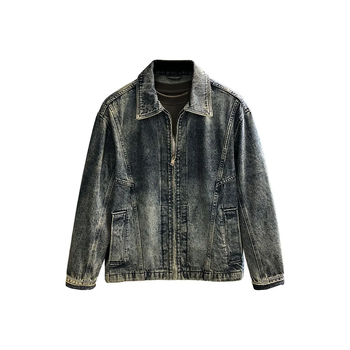 YGQPZHZ Синий Мужской Джинсовые куртки