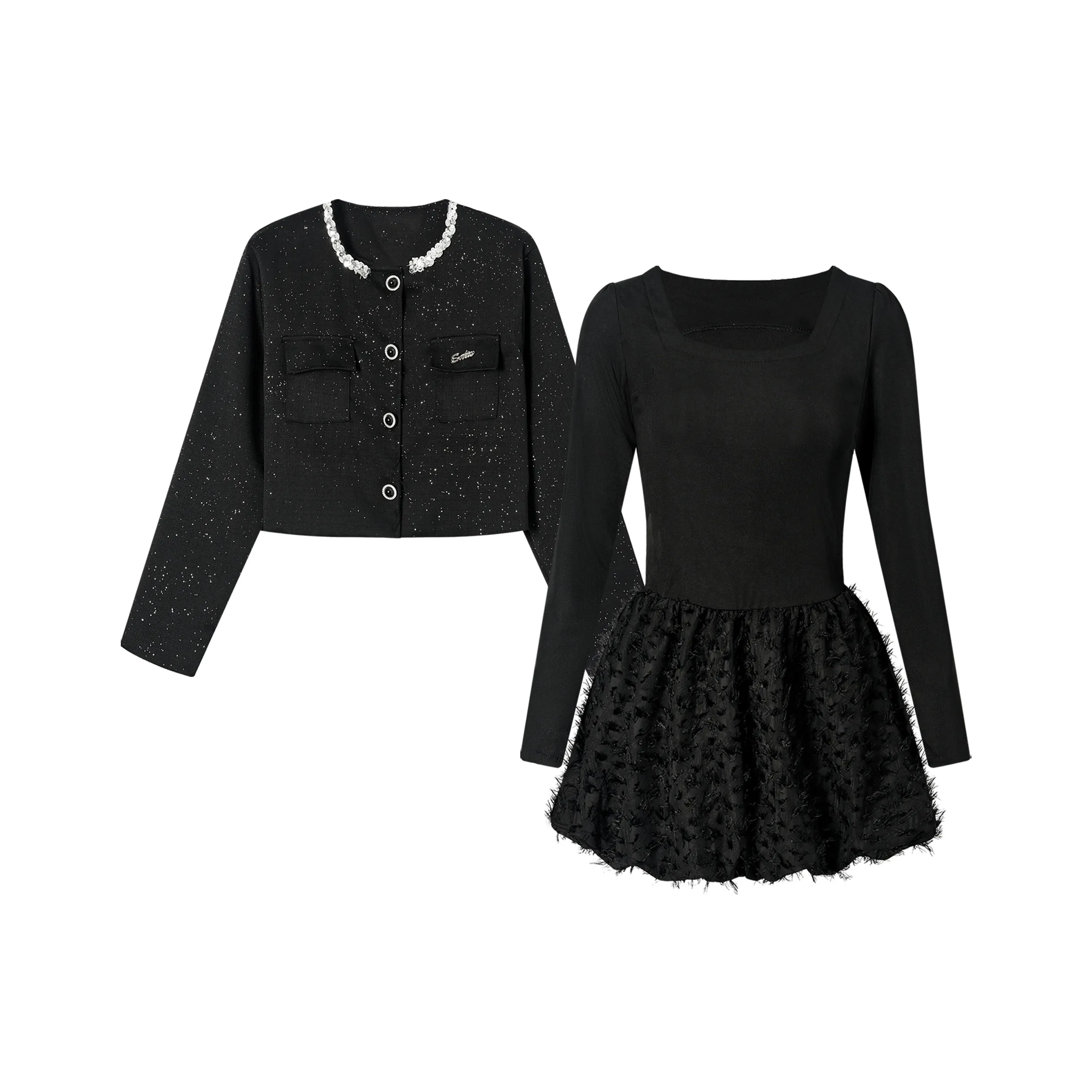 XUANSHU Комплект с юбкой Женские Черный