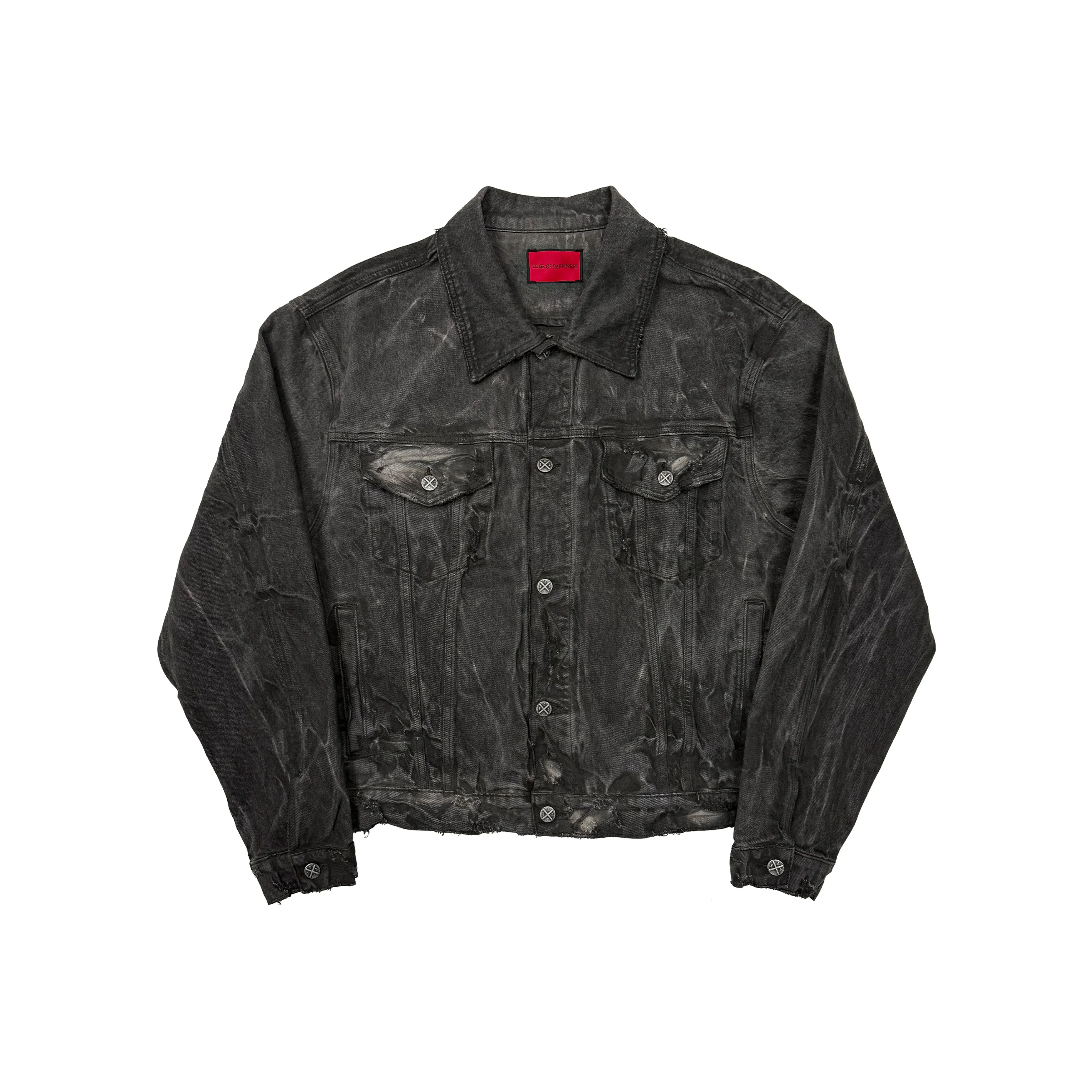 EODUP Черный Унисекс Джинсовые Куртки