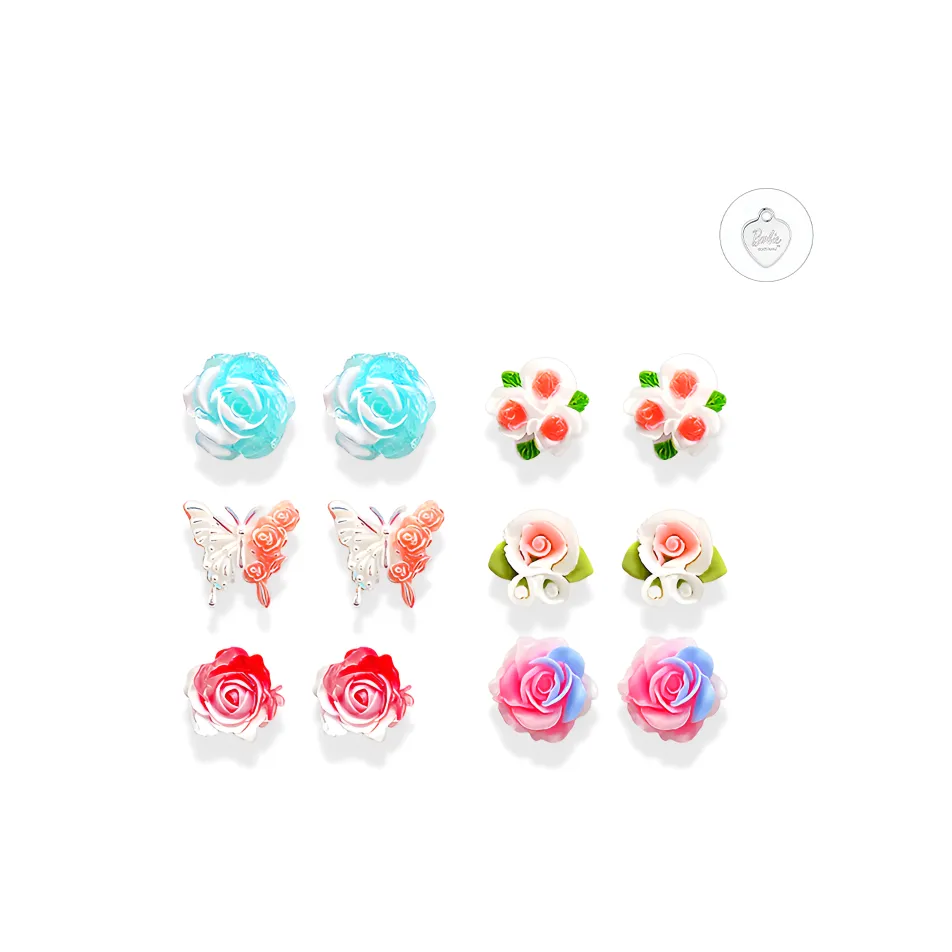 Барби Alloy Серьги-гвоздики Женские