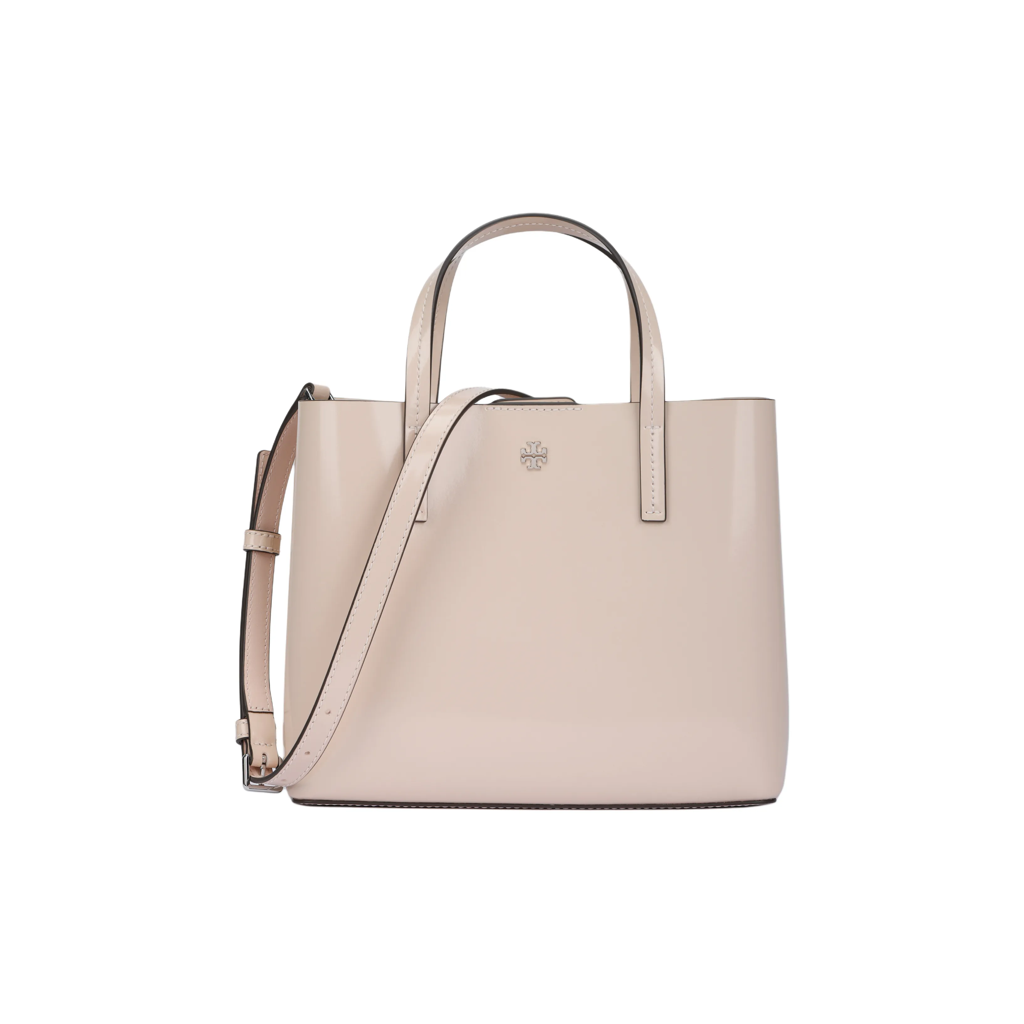 TORY BURCH Лакированная кожа Тоут Сумка Сумка для покупок Сумка Маленькая Женская Нежно-розовая