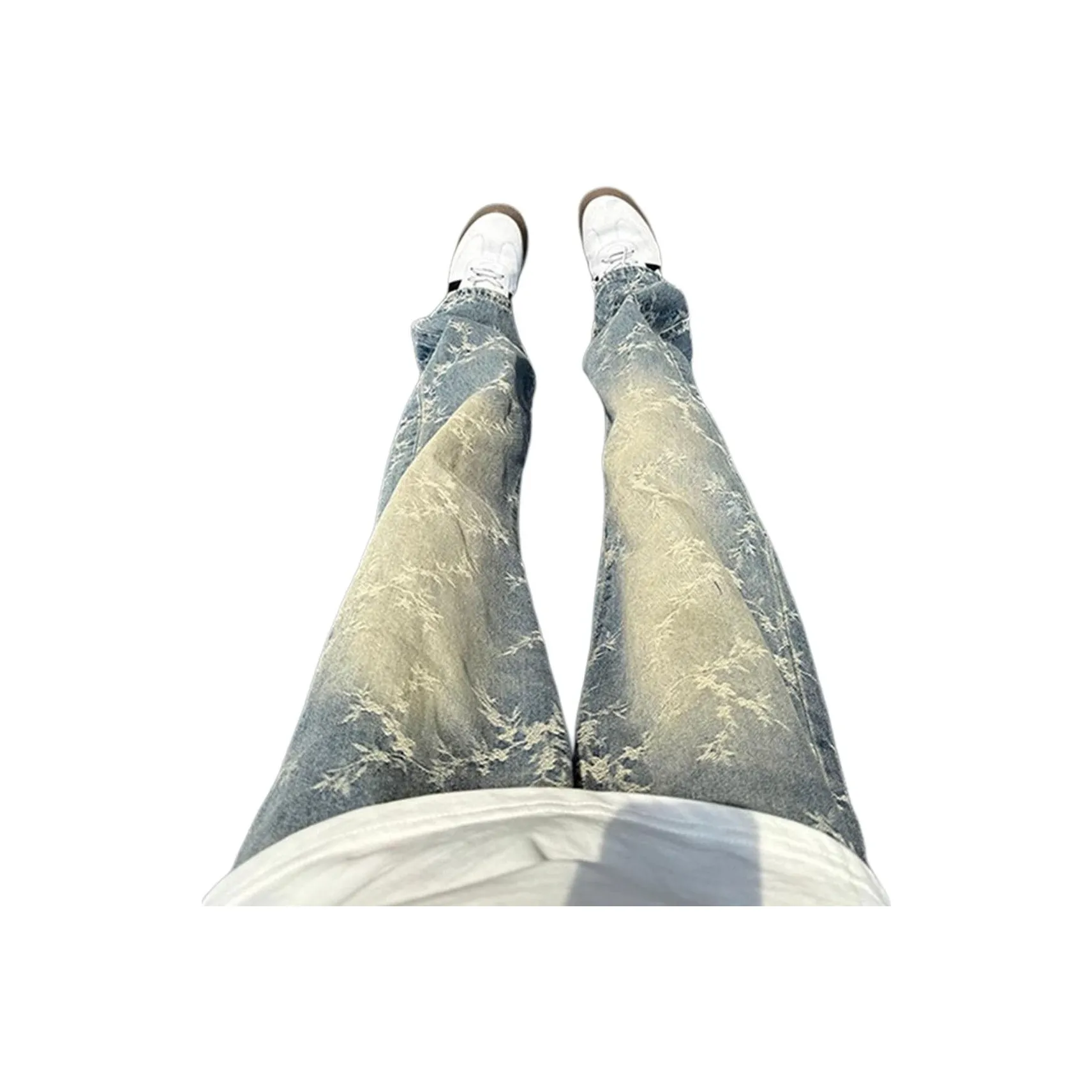 DUATOGE Винтажные синие мужские джинсы