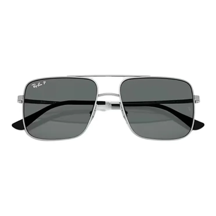 RayBan Металл Aviator Солнцезащитные очки Унисекс Серебряный